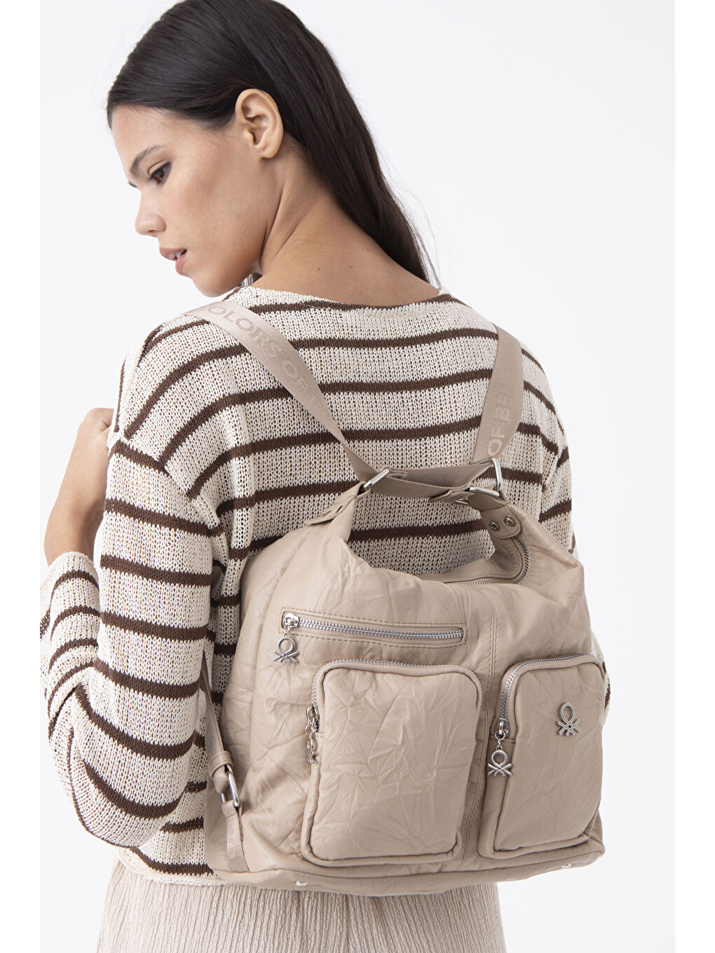 Bej Kadin Kol Çantasi Ten BNT1471