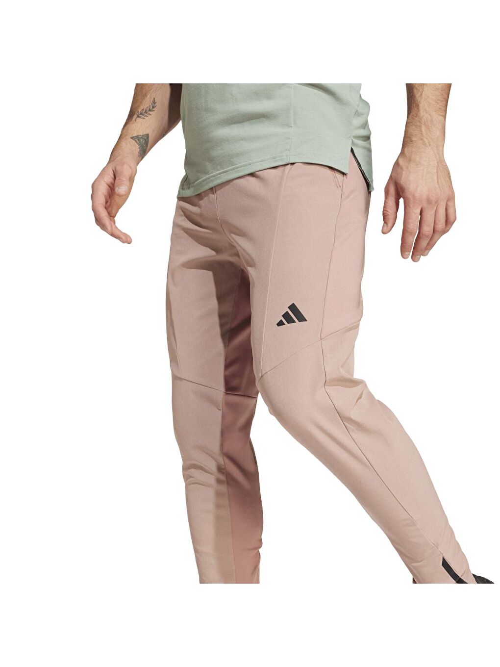 Adidas Designed For Training Hybrid Erkek Bej Eşofman Altı - 2