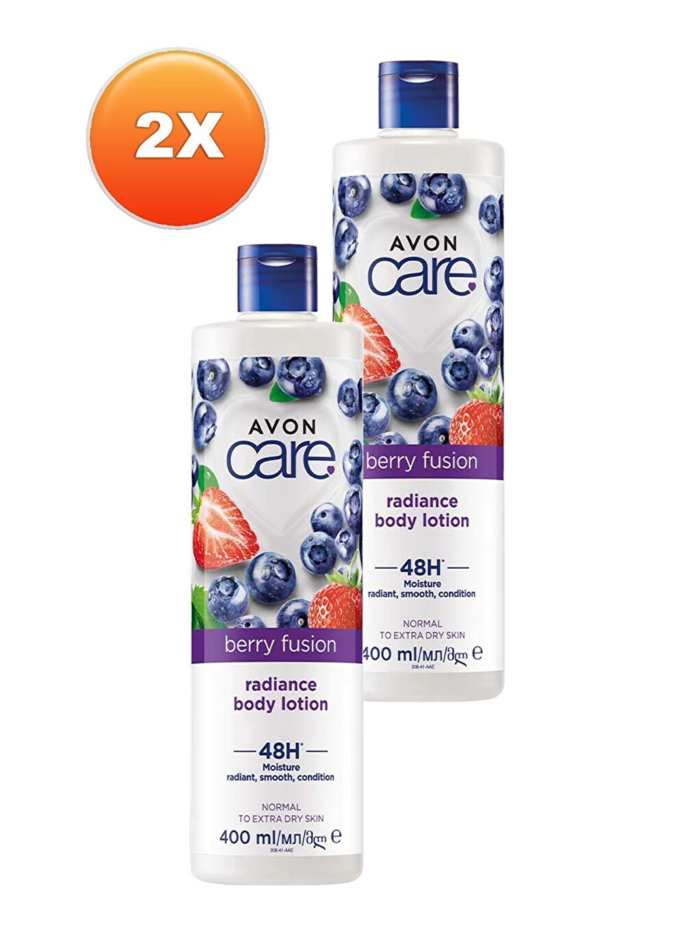 AVON Renksiz Care Yaban Mersini ve Çilek Özlü El, Yüz ve Vücut Kremi 400 Ml. İkili Set - 1