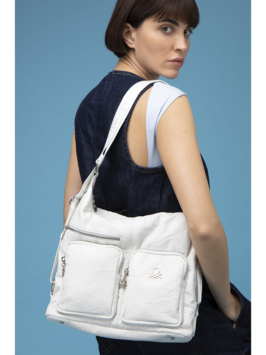 Kadin Kol Çantasi Beyaz BNT1471-1