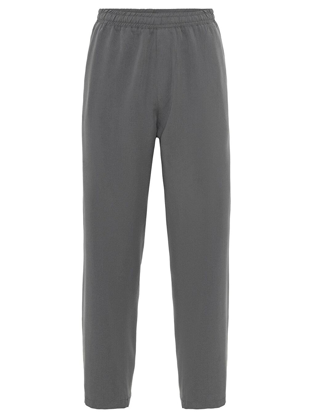 Rahat Kalıp Lyocell Kumaş Pantolon Gri-5