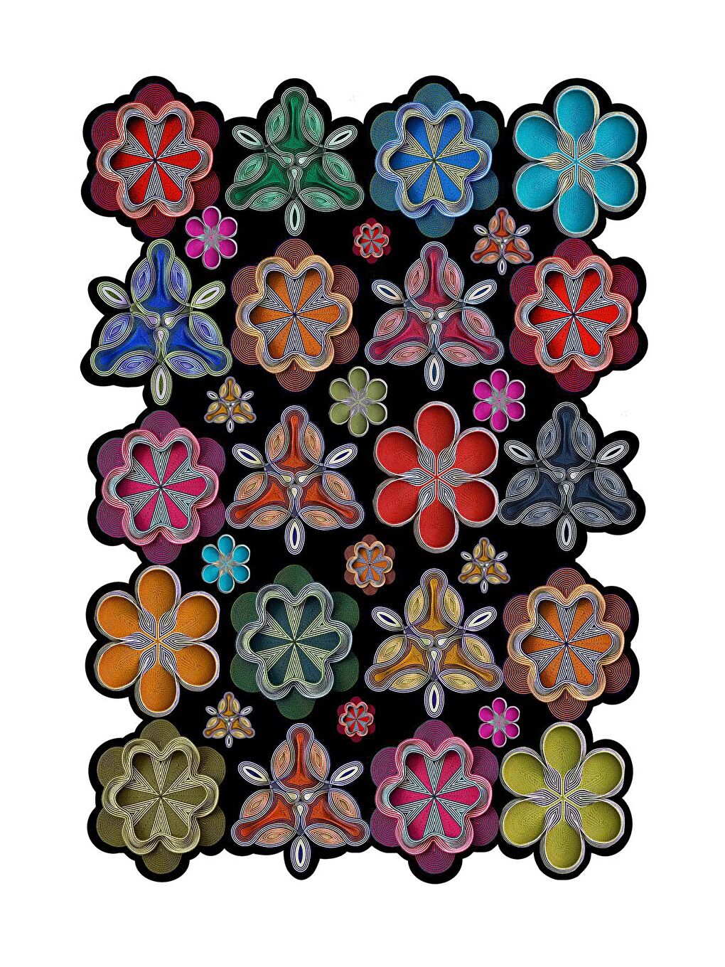 Karışık Dekoratif Özel Tasarım Modern Halı 80x150-1