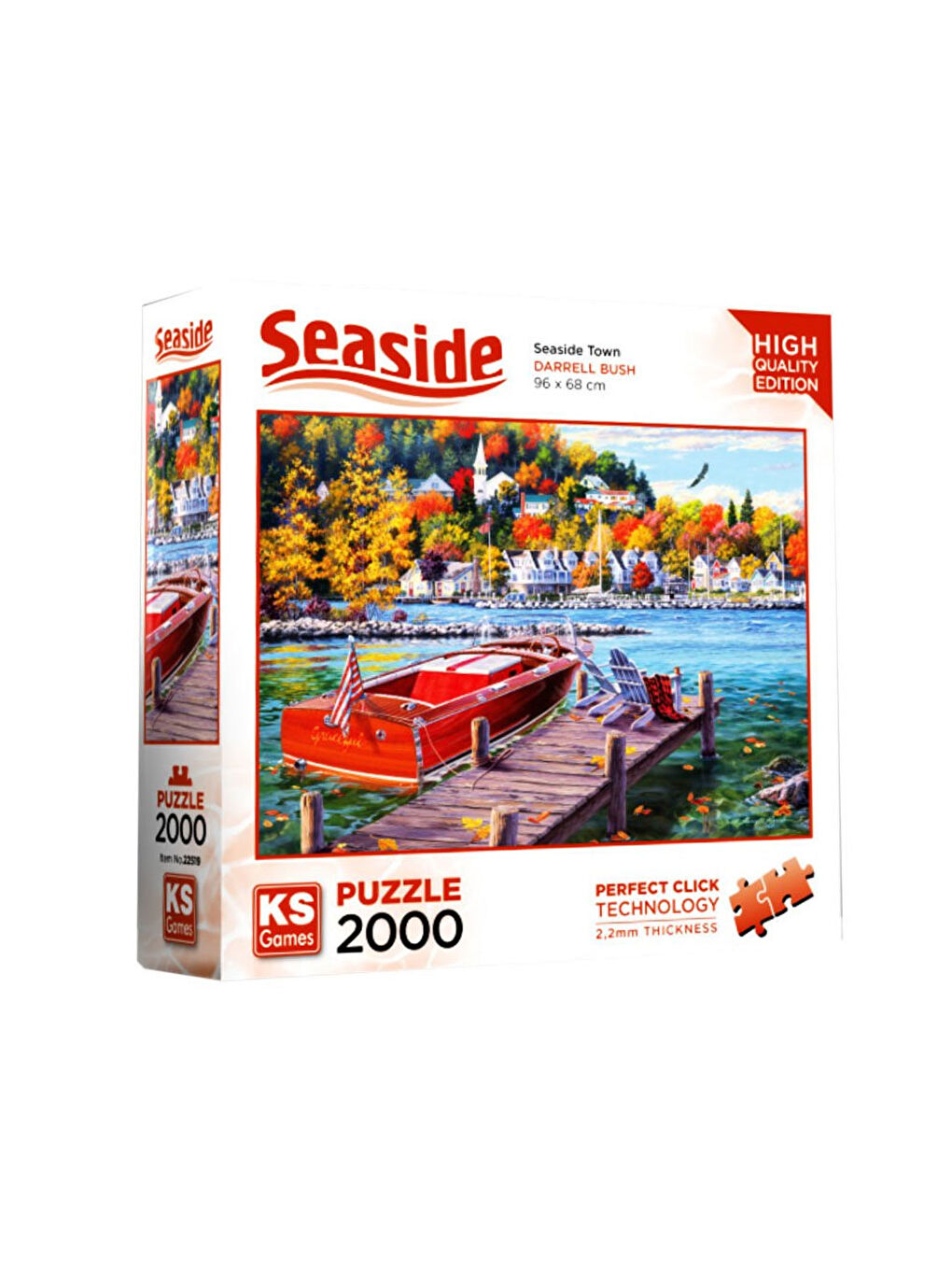 KS GAMES Renksiz Puzzle 2000 Parça Fish Creek 22519 - 1