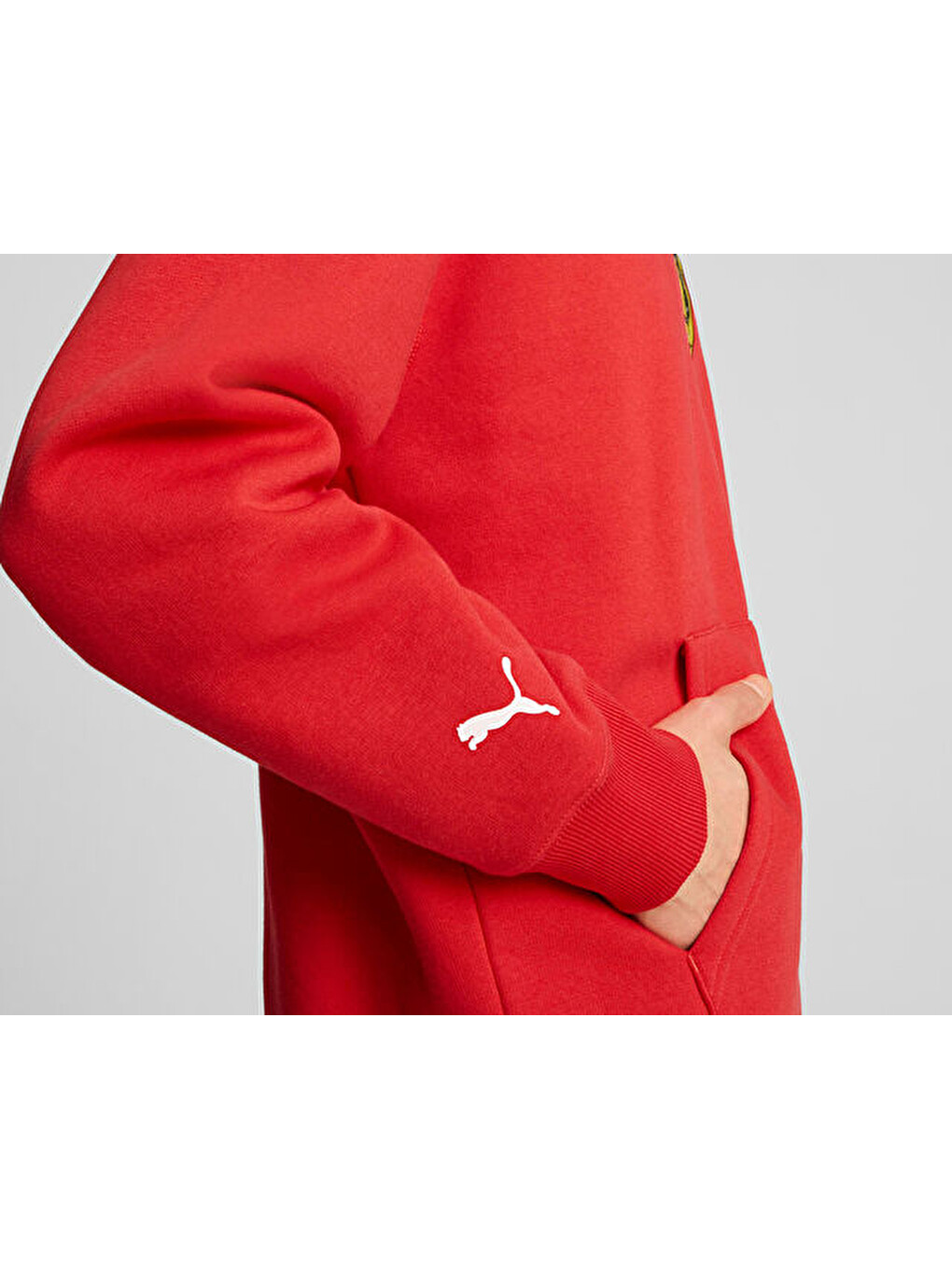 Ferrari Race Bigshield Hdie Erkek Günlük Sweatshirts 62705402 Kırmızı-6