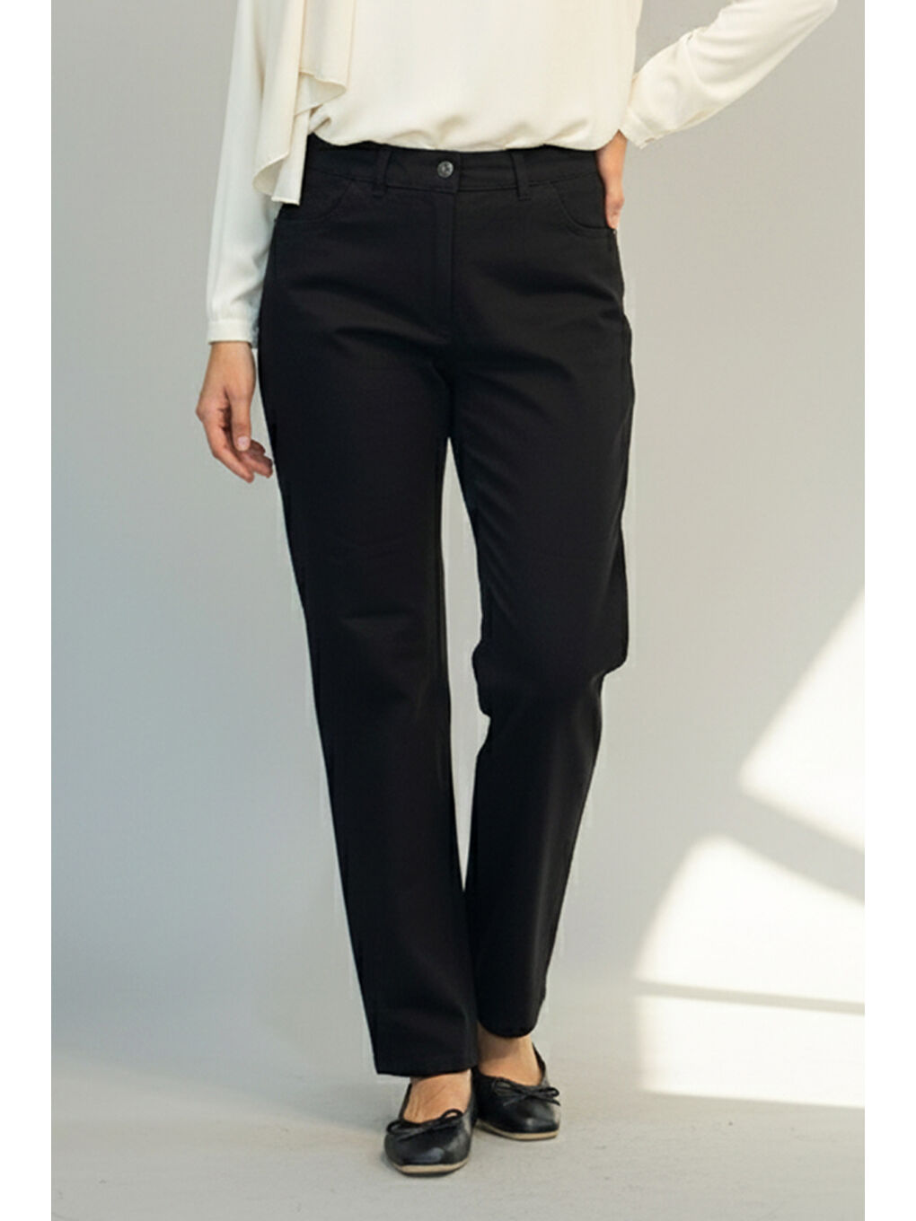 Kadın Düz Kesim Jean Pantolon 02 Siyah