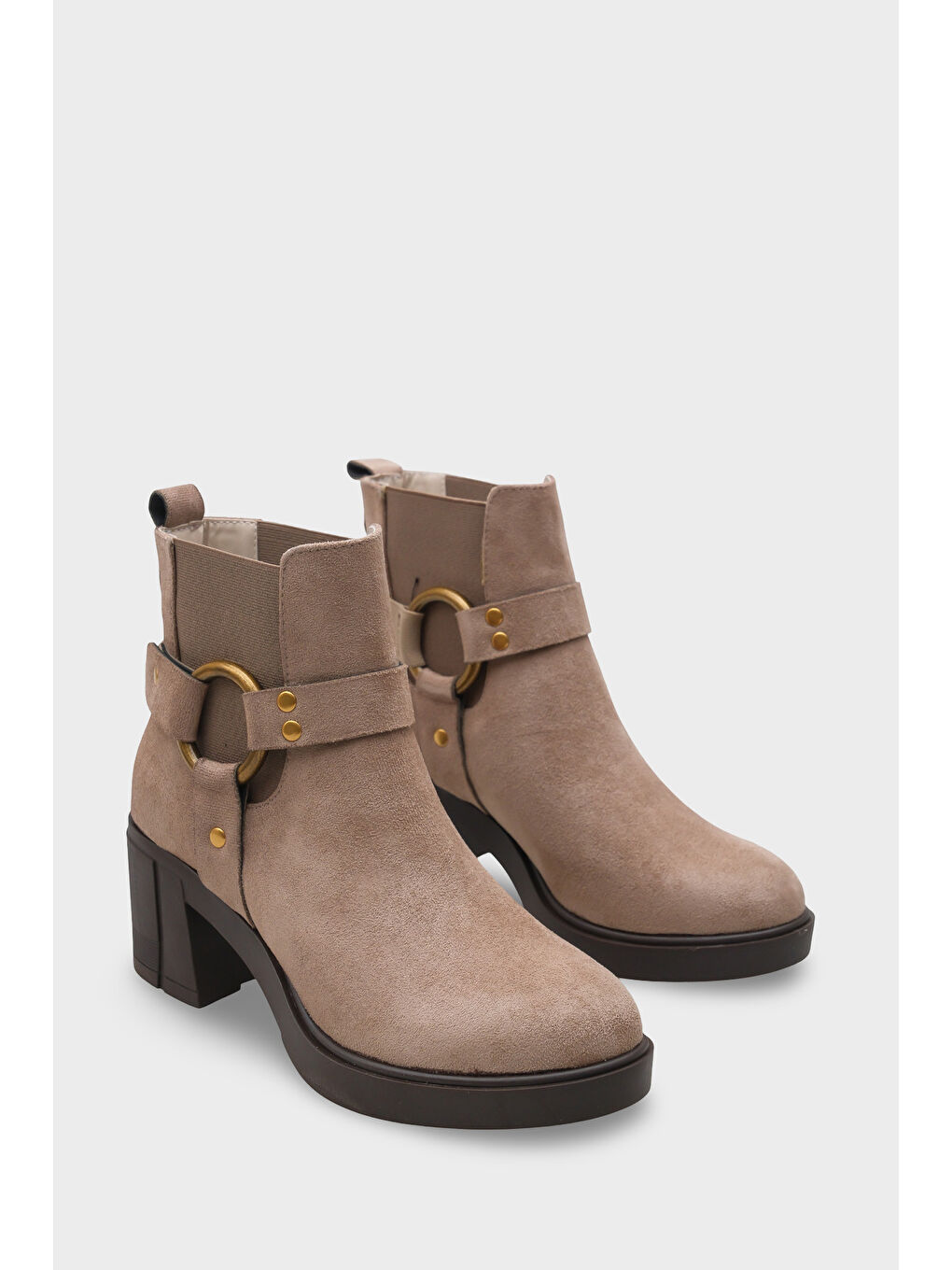 Siyah Nannie Metal Tokalı Kadın Bot-1