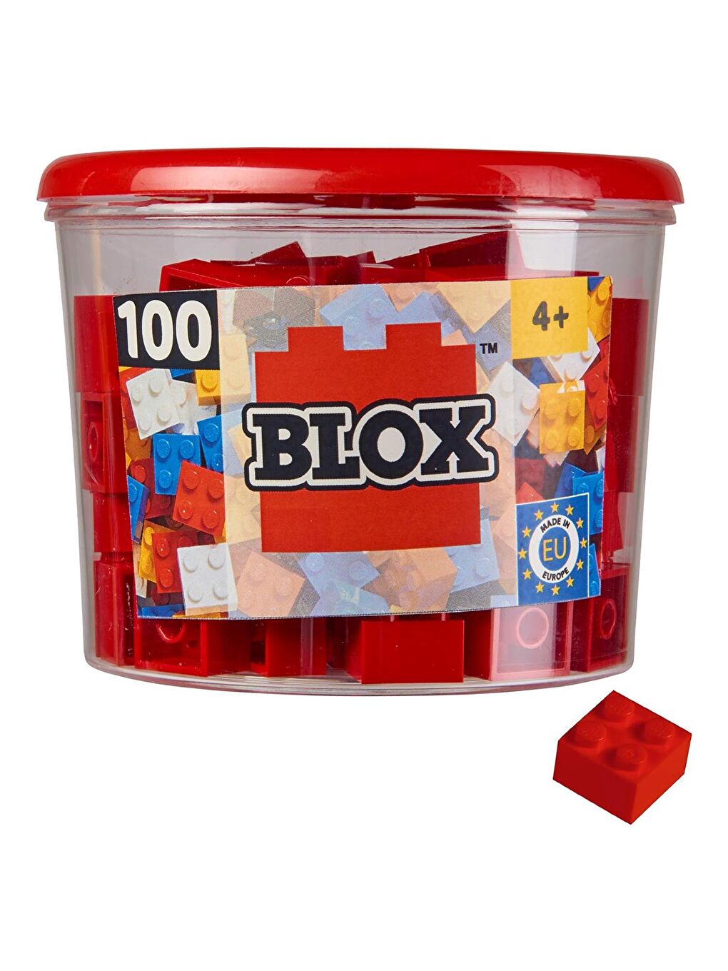 Simba Kırmızı Blox Kırmızı Bloklar 100 Parça 4 Yaş ve Üzeri Çocuklar için Yaratıcı Oyuncak Yapım Seti GKO