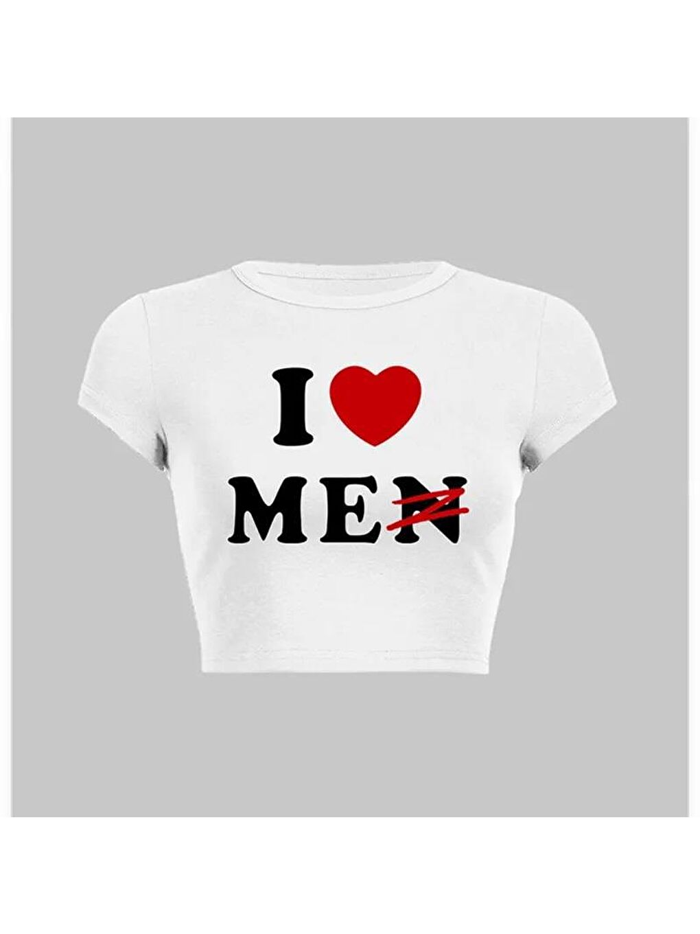 Touz Moda Beyaz Y2k I Love Me Baskılı Beyaz Crop