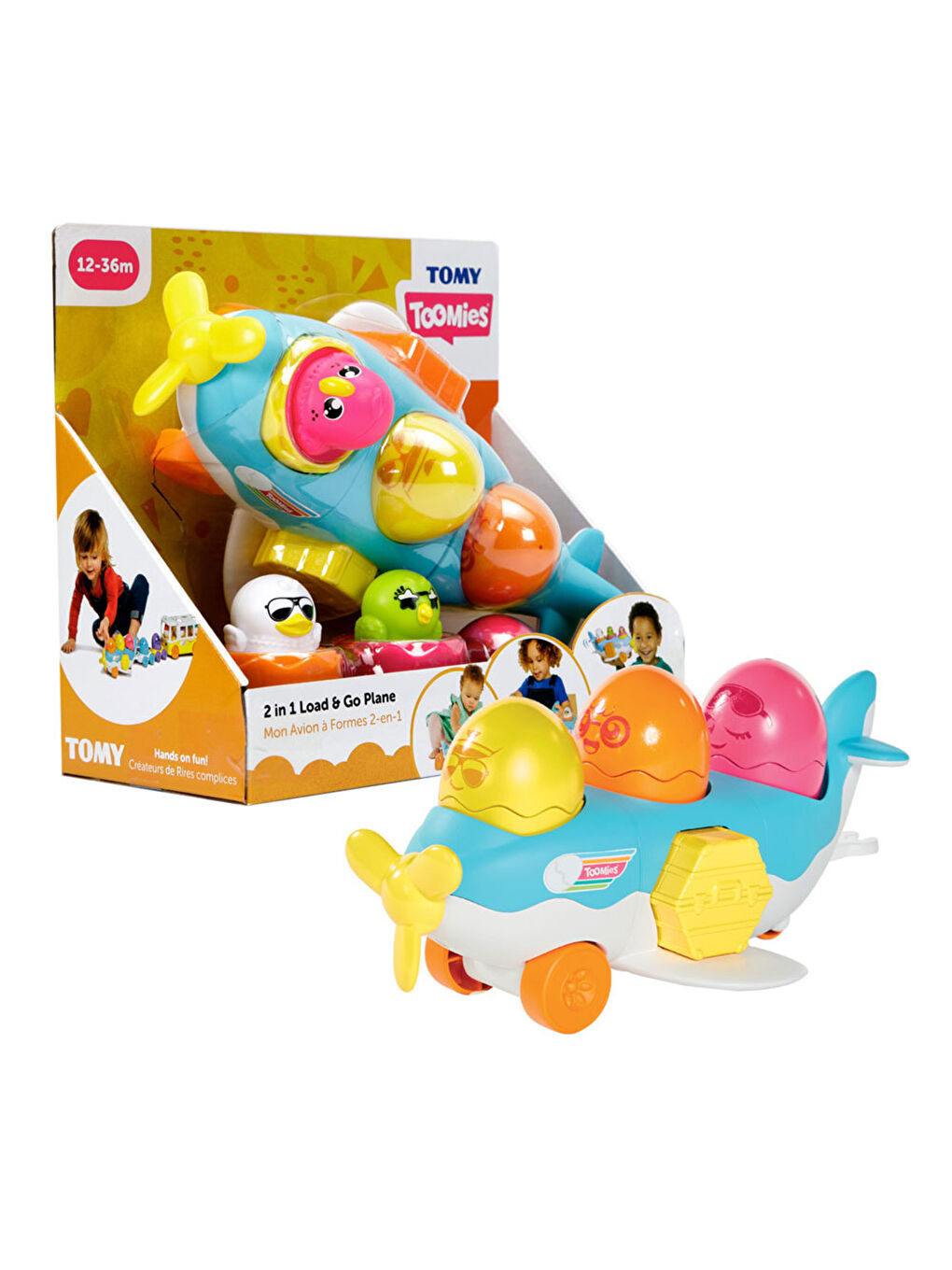 Tomy Renksiz Toomies 2si 1 Arada Uçak ve Saklambaçlı Yumurtalar TPR73147