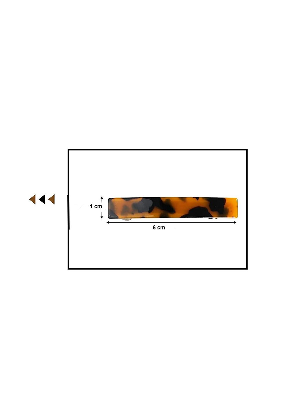 Kahverengi Kaplumbağa Desenli 6 cm Asetat Otomatik Saç Tokası 2 Adet-3