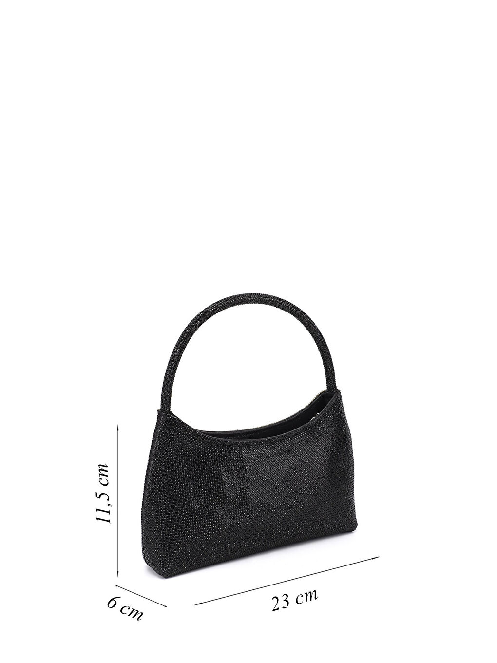 Siyah Kadın SİYAH Uzun Zincirli El Ve Omuz Askılı Abiye Çanta-1