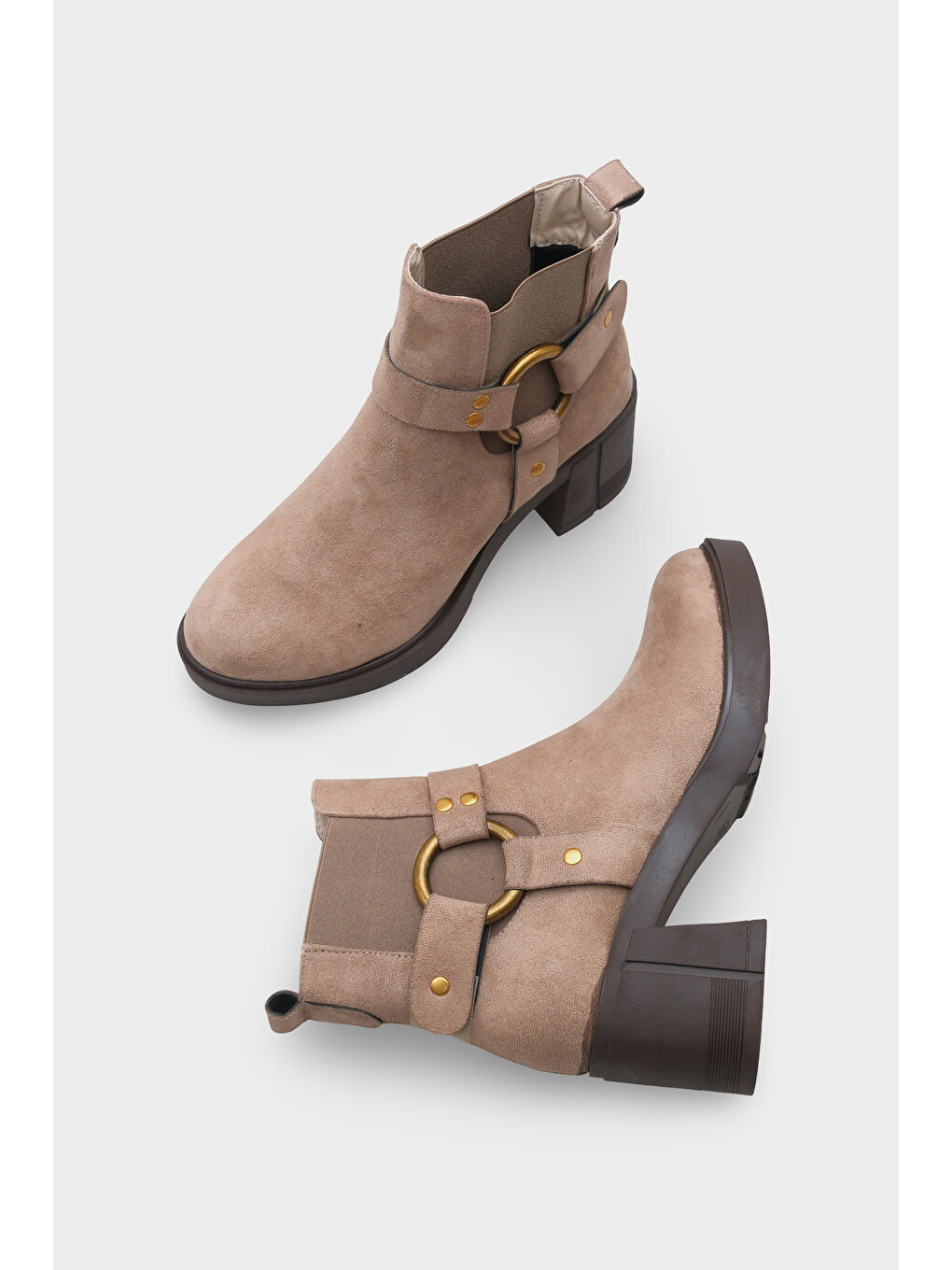 Siyah Nannie Metal Tokalı Kadın Bot-4