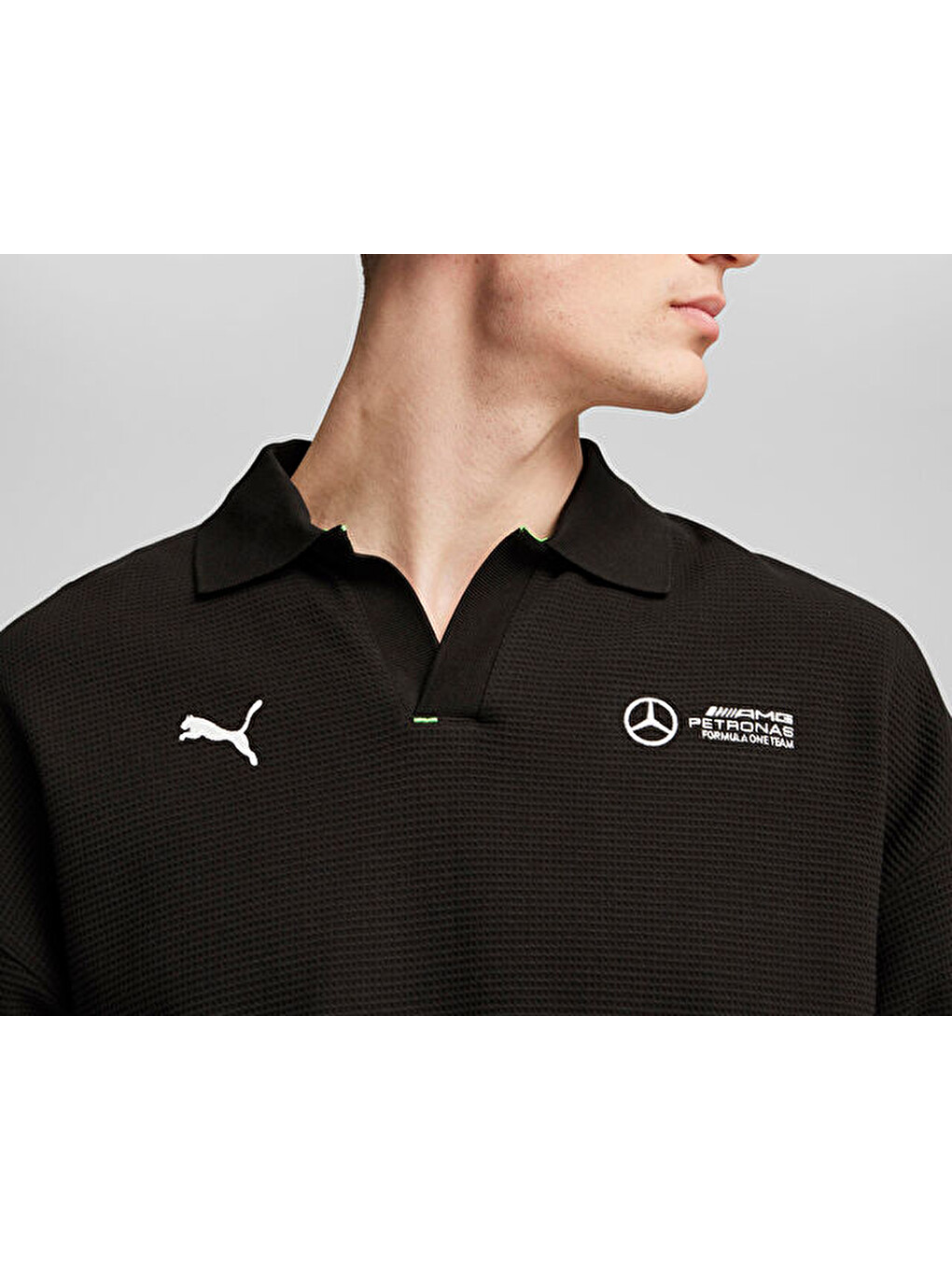 Mapf1 Longsleeve Polo Erkek Günlük Uzun Kollu Polo Tişört 62733901 Siyah-3