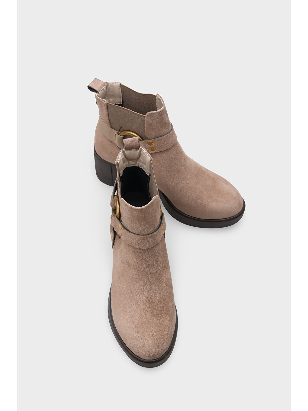 Siyah Nannie Metal Tokalı Kadın Bot-5