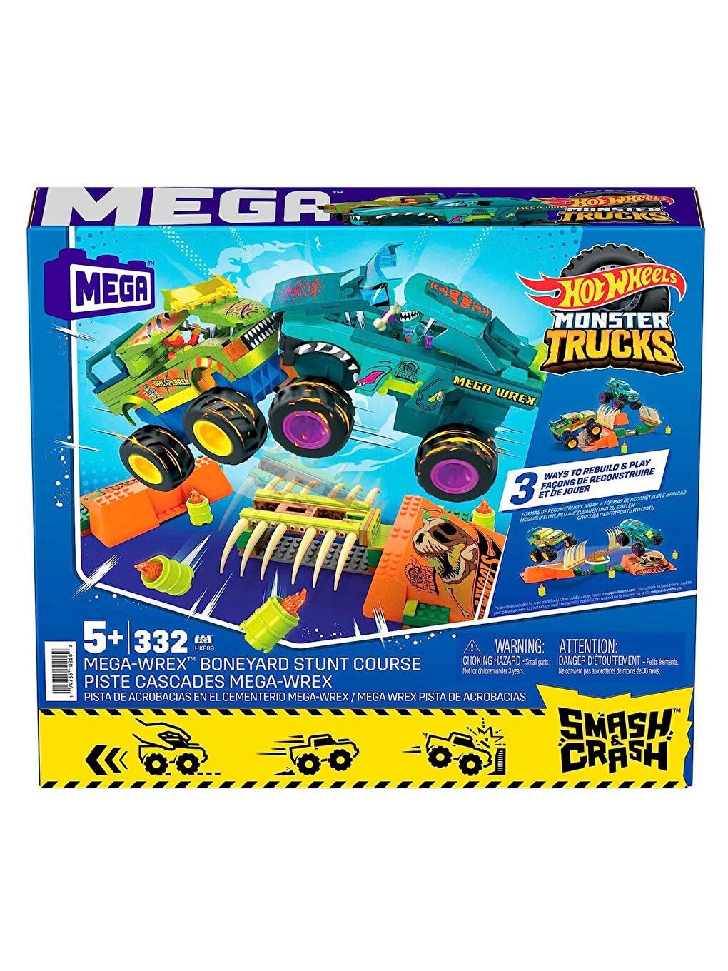 Mega Renksiz Hot Wheels -Wrex Dinozor Kemikli Aksiyon Sahası HKF89 - 2