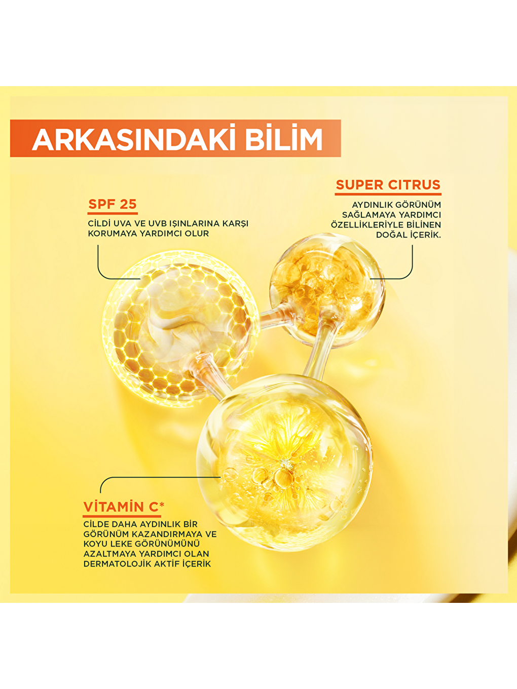 Vitamin C 2'si 1 Arada Aydınlatıcı Serum Krem, Uva, Uvb, Yüz Güneş Kremi-3