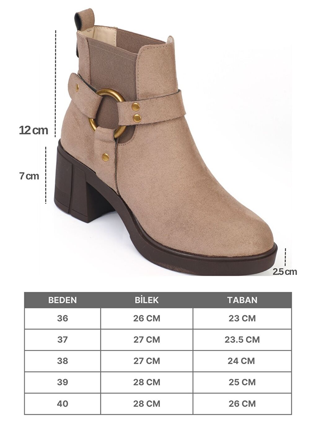 Siyah Nannie Metal Tokalı Kadın Bot-6