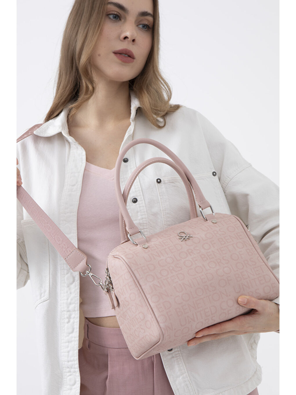 Pembe Kadin Kol Çantasi Pudra BNT1533