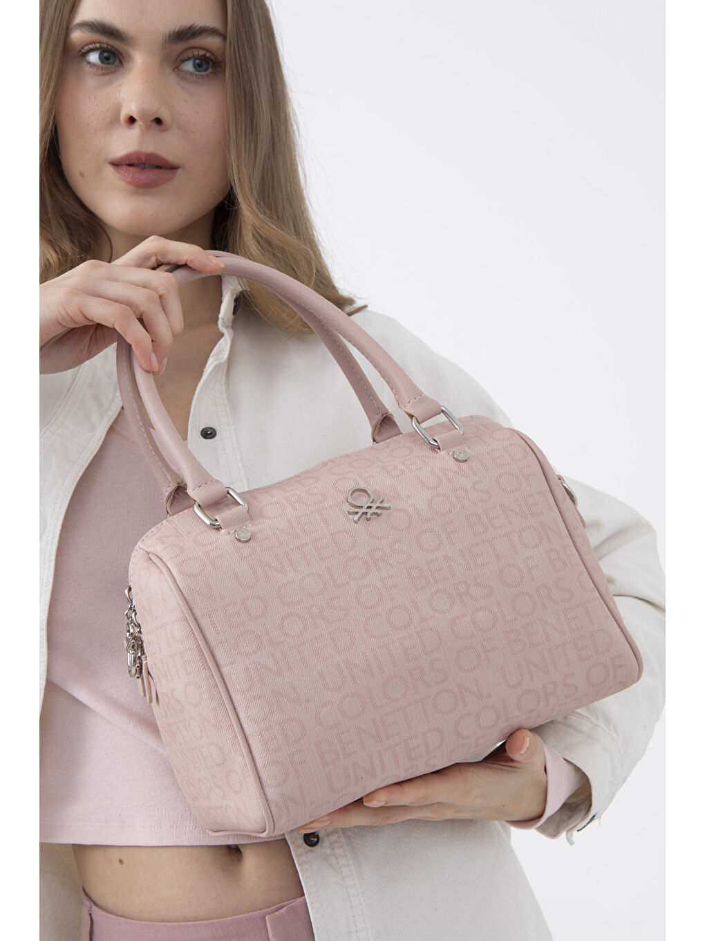 Pembe Kadin Kol Çantasi Pudra BNT1533-1