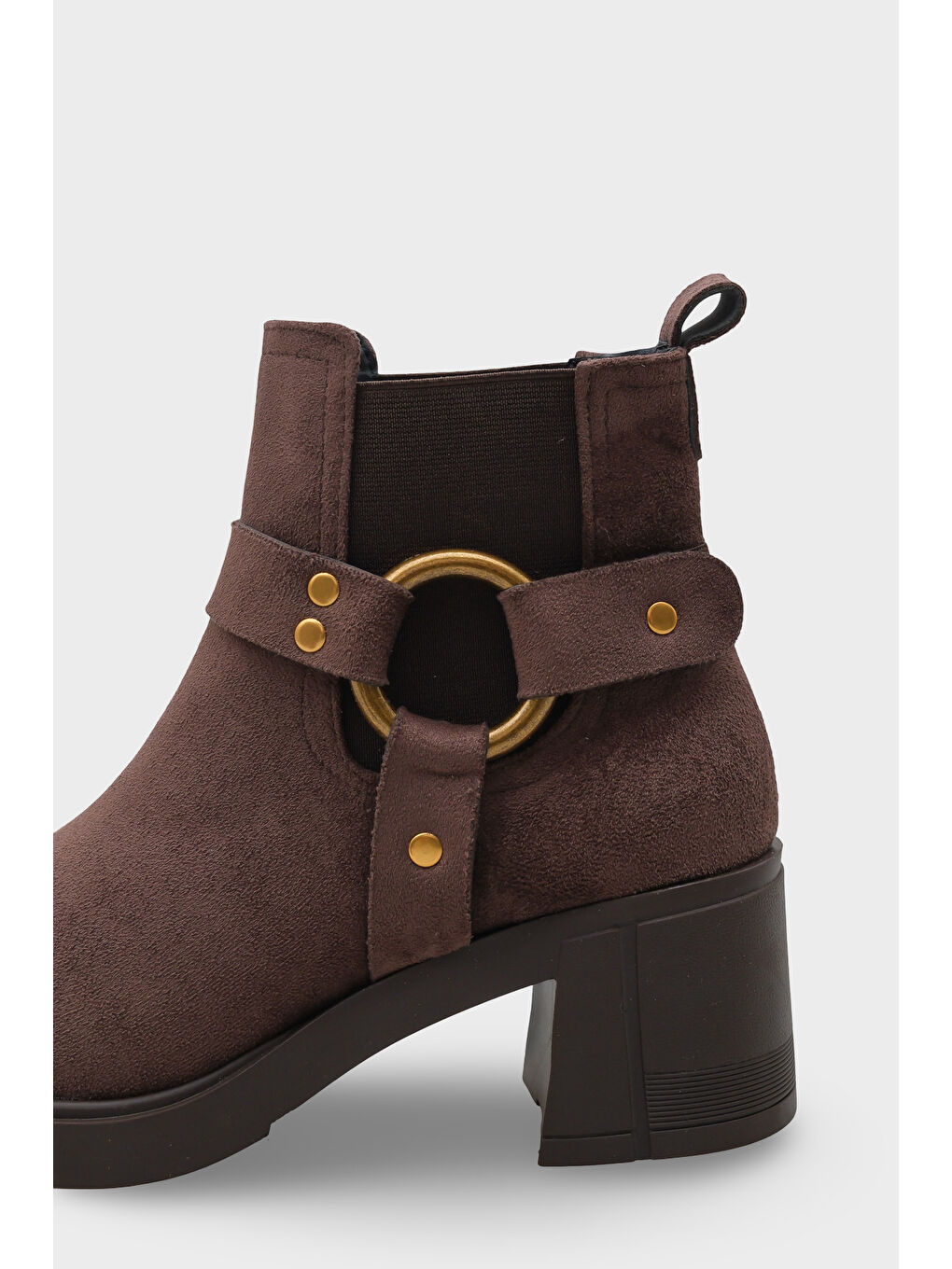 Kahverengi Nannie Metal Tokalı Kadın Bot-2