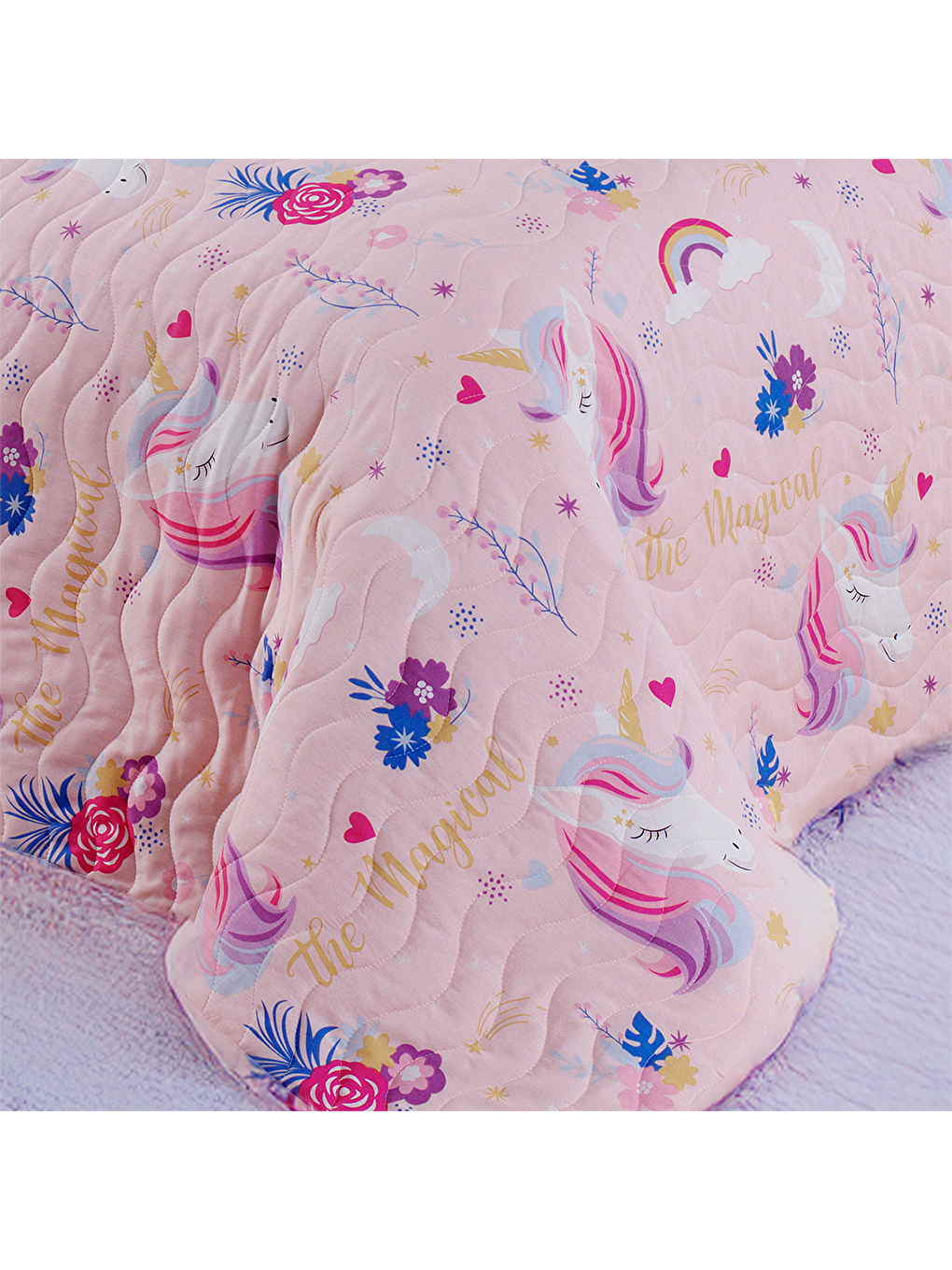 Çok Amaçlı Örtü Tek Kişilik MagicAl Pembe-1