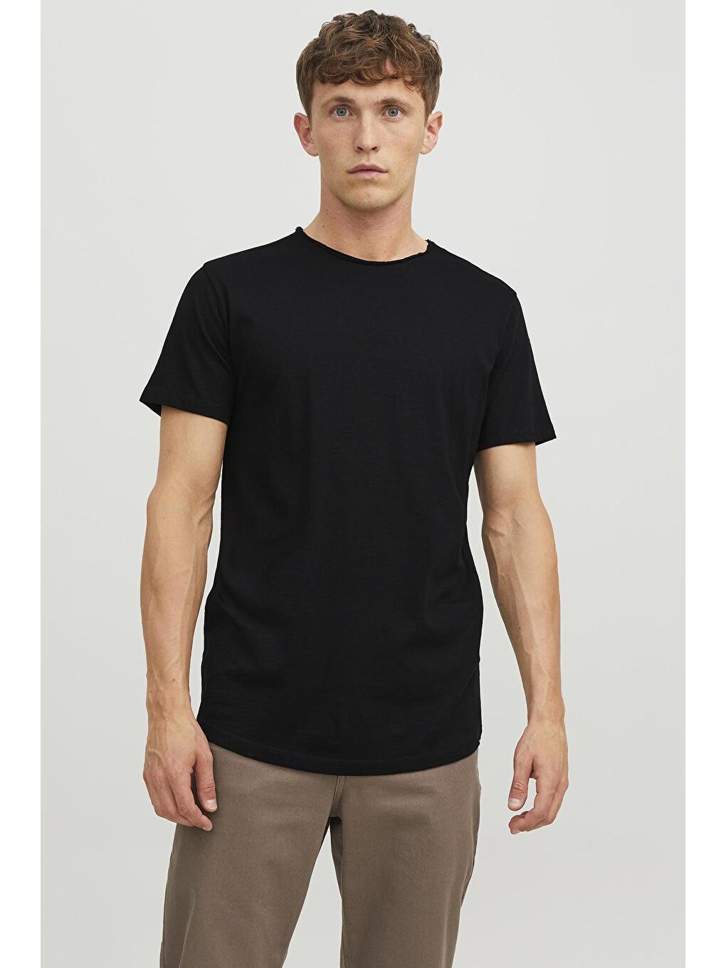 Jack & Jones Siyah Jjebasher Pamuklu Bisiklet Yaka Erkek T Shirt 12182498