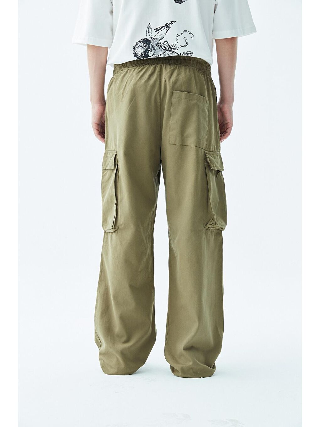 Oversize Kargo Pantolon - Taş Haki-3