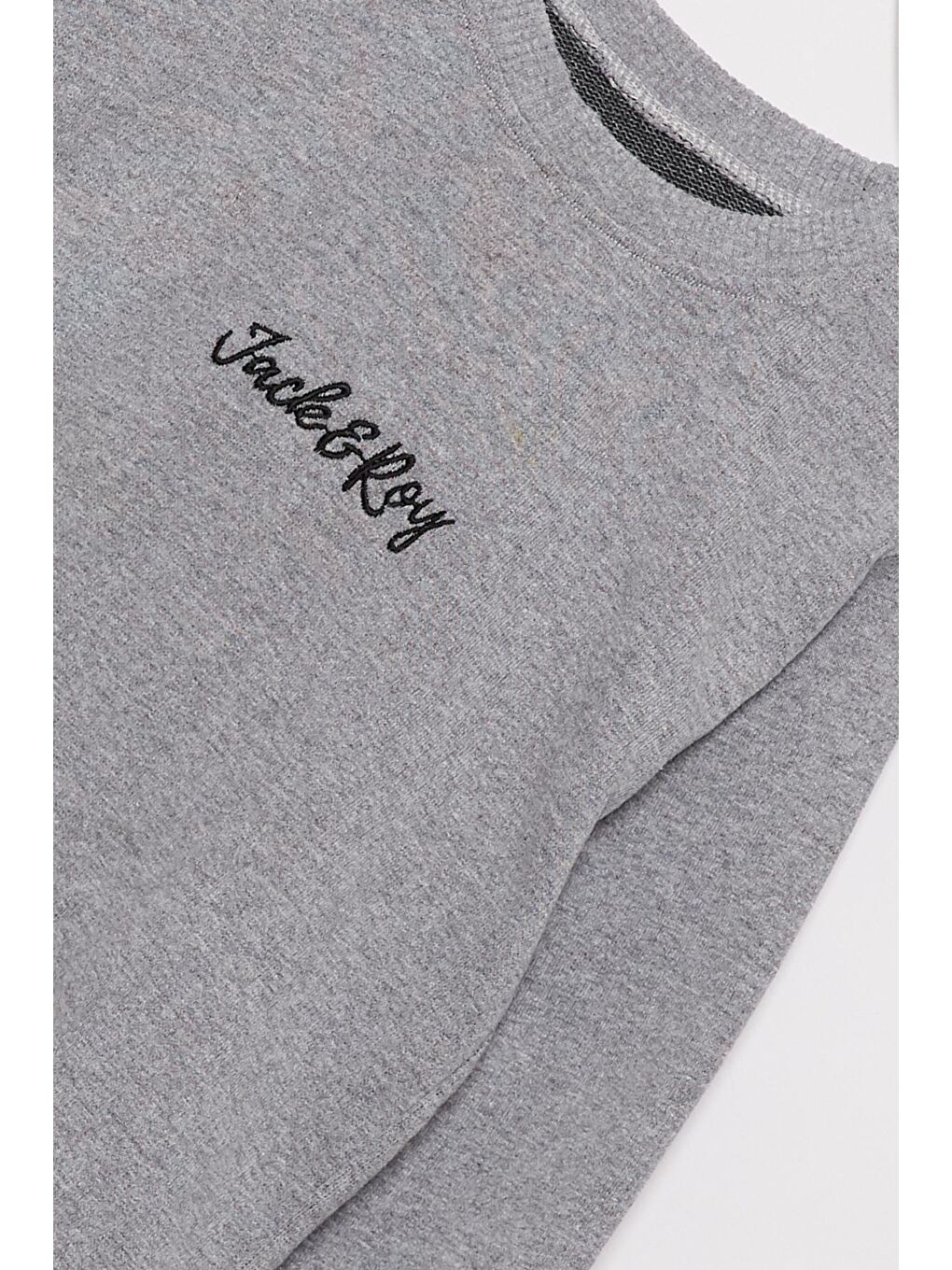 JackandRoy Gri Baskılı Mevsimlik Erkek Bebek Sweatshirt - 3