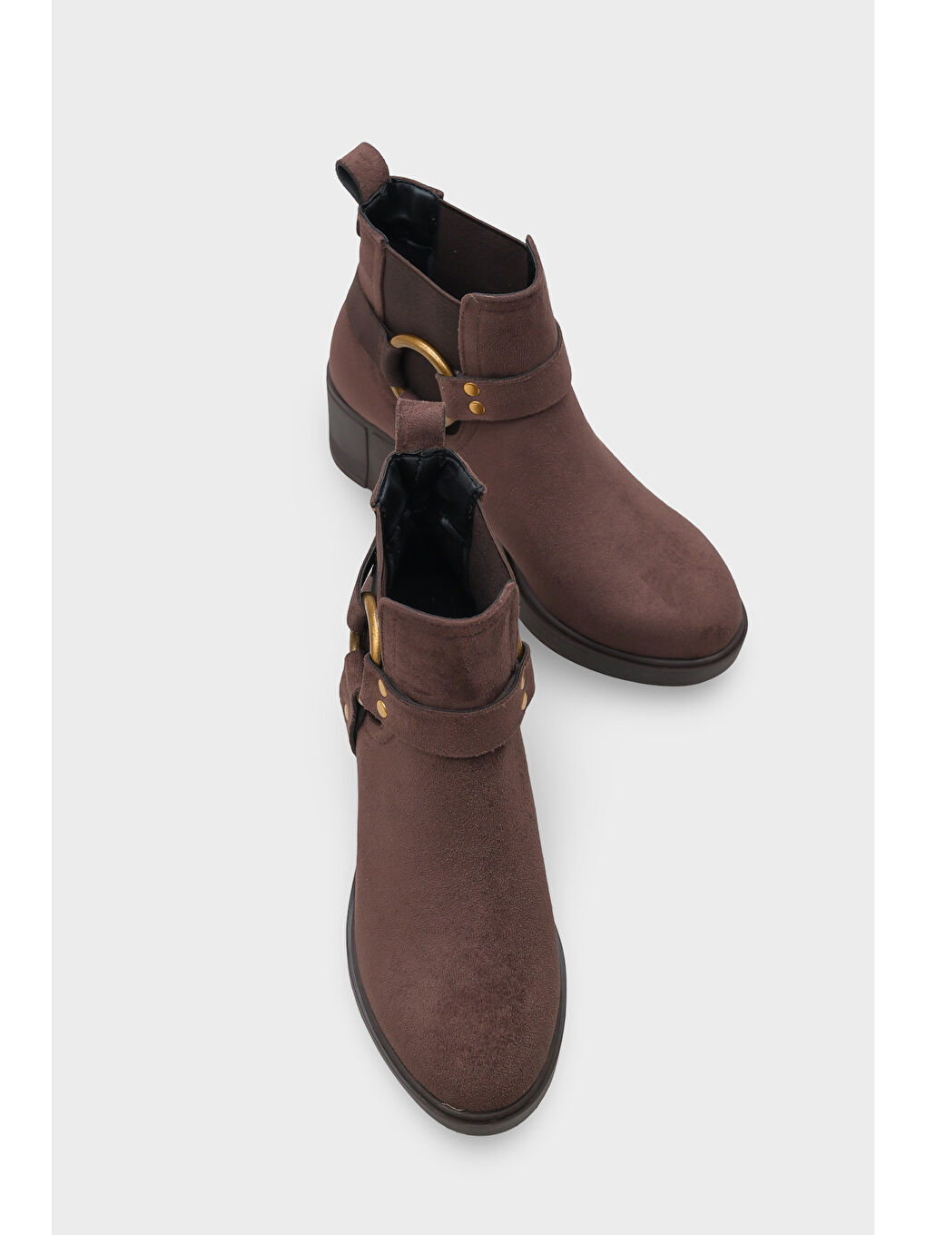 Kahverengi Nannie Metal Tokalı Kadın Bot-5