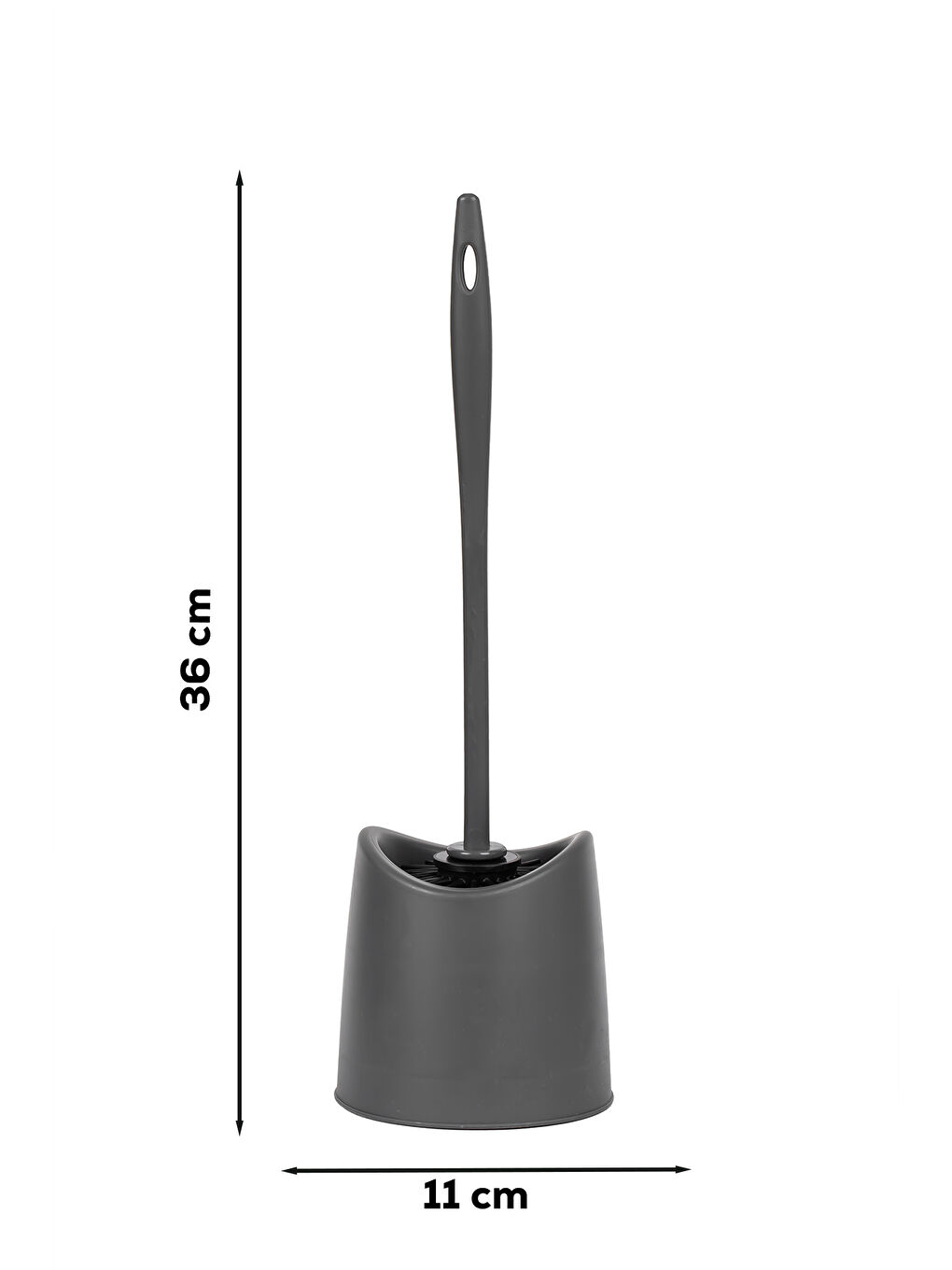 SB-776 Silikon Wc Tuvalet Banyo Lavabo Fırçası Klozet Temizleme Fırçası Antrasit-2