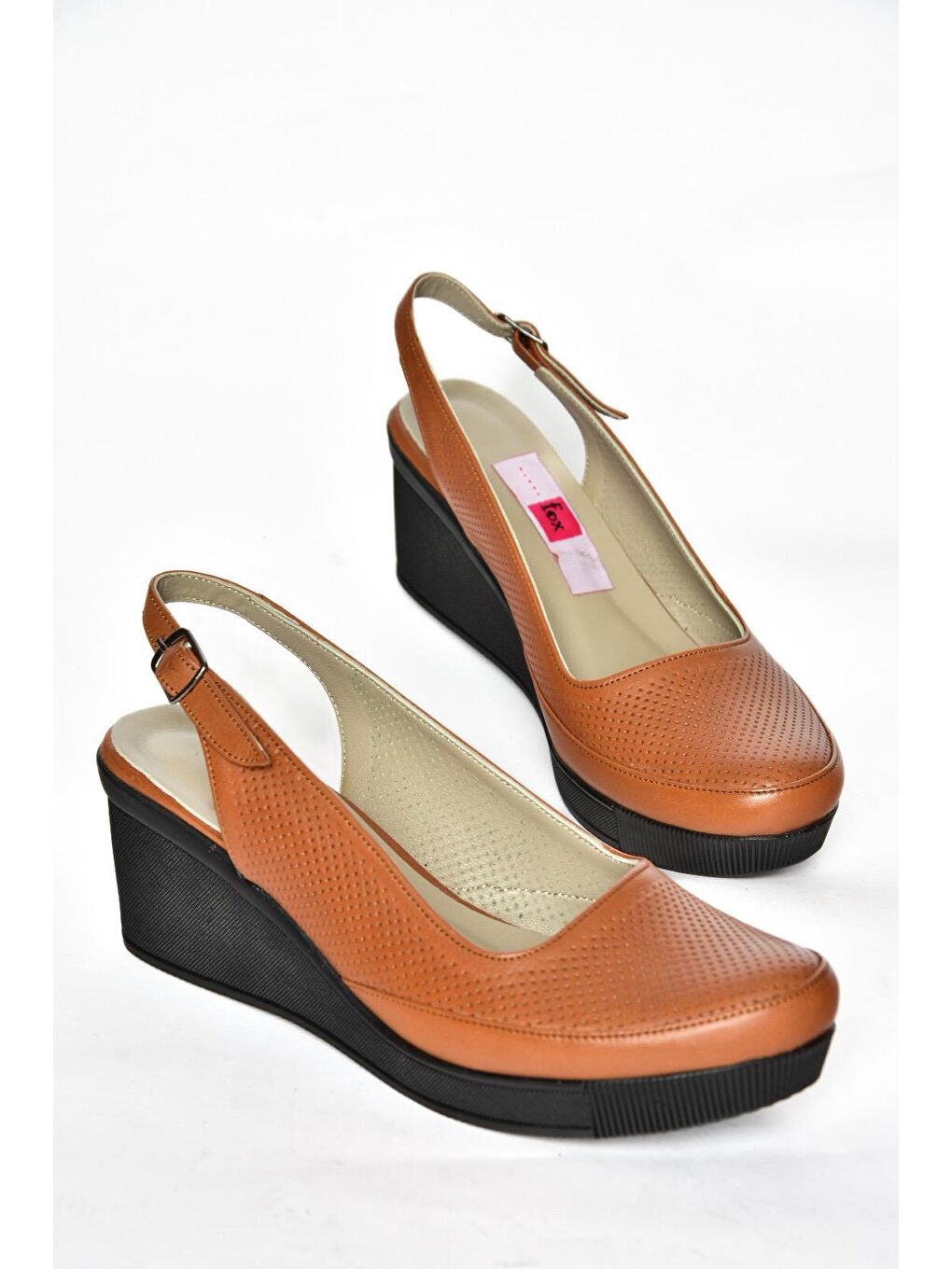 Kahverengi S9080572 Taba Kadın Dolgu Topuklu Ayakkabı-3