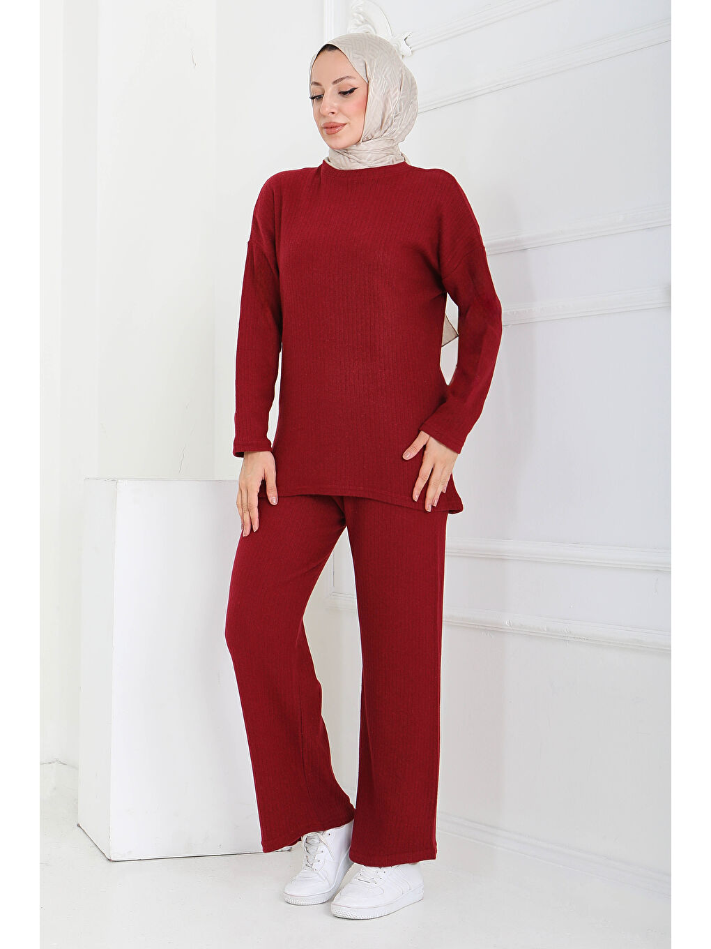 İnterlok Kaşkorse İkili Takım Bordo - 27837-BORDO-1