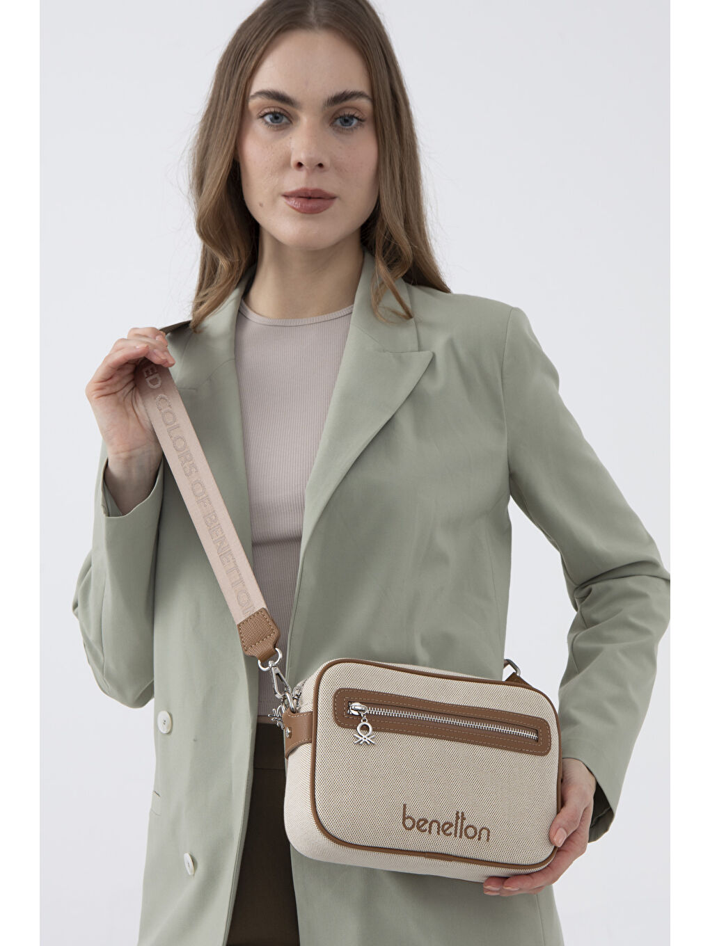 Kahverengi Kadin Çapraz Çanta Camel BNT1540