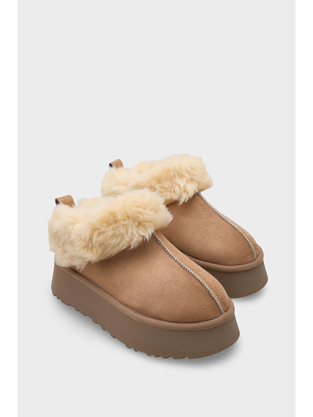 Bej Aubry Kadın Tüylü Bot-1