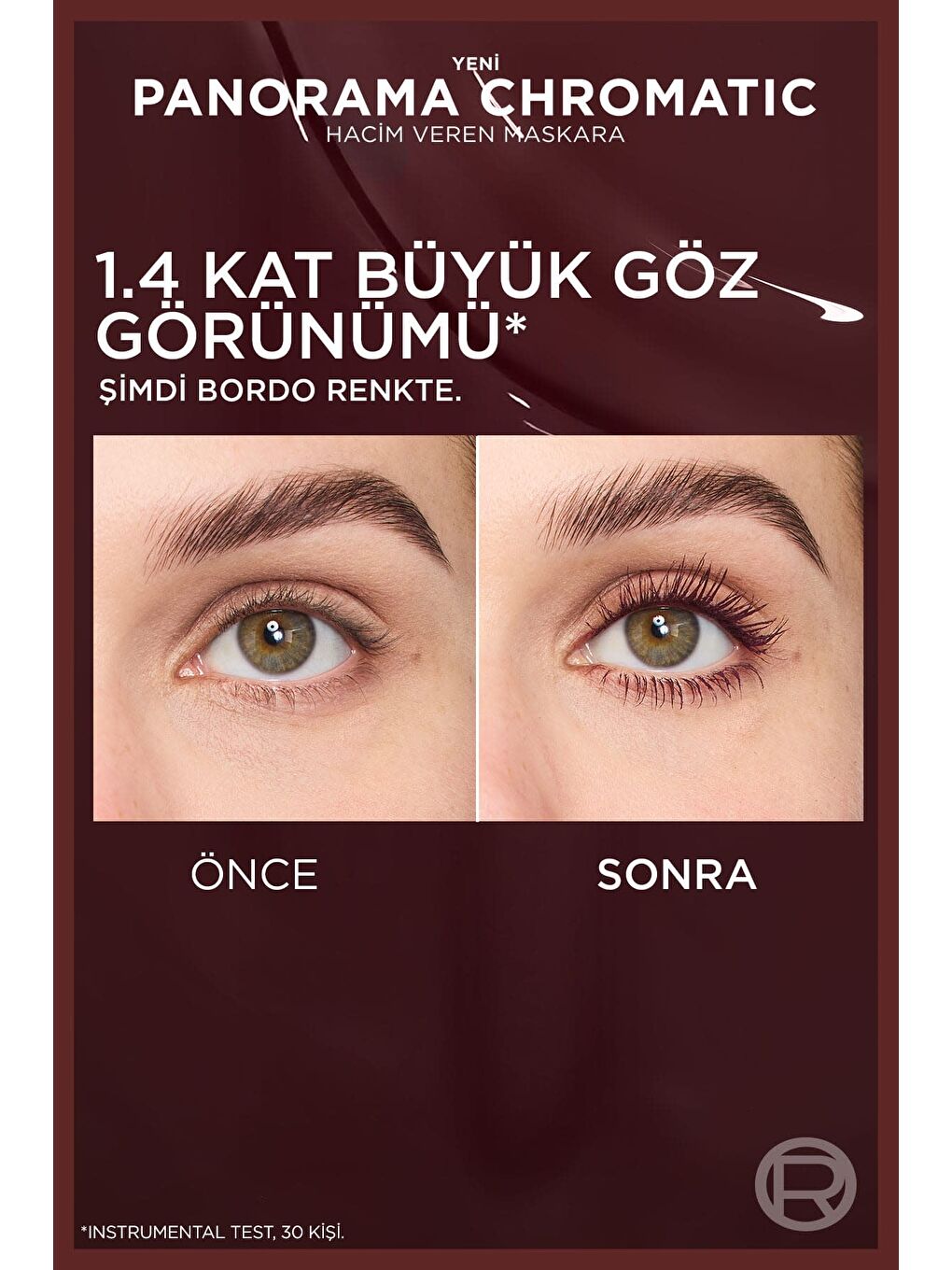 L'Oréal Paris Panorama Chromatic Maskara Bordo-3
