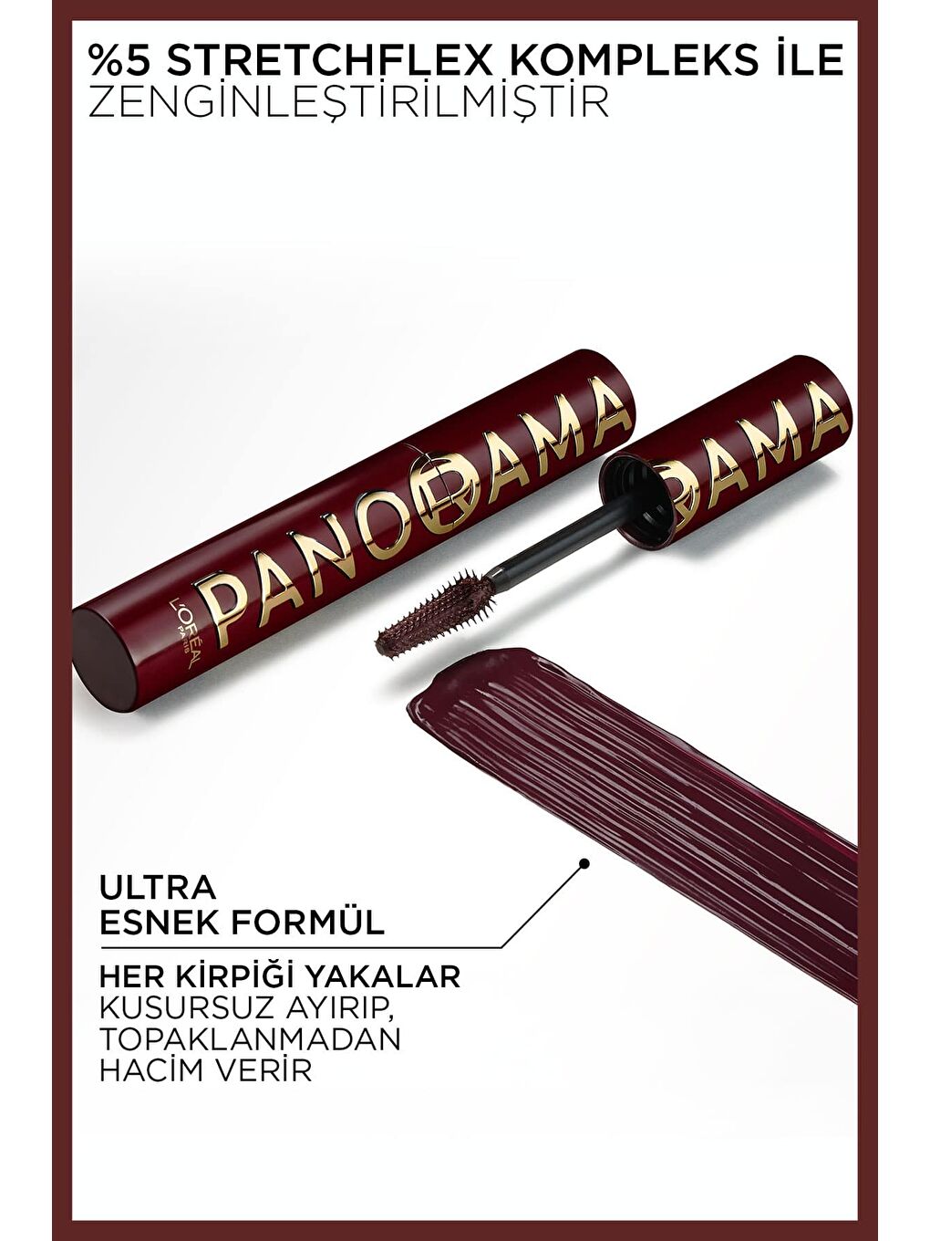 L'Oréal Paris Panorama Chromatic Maskara Bordo-4