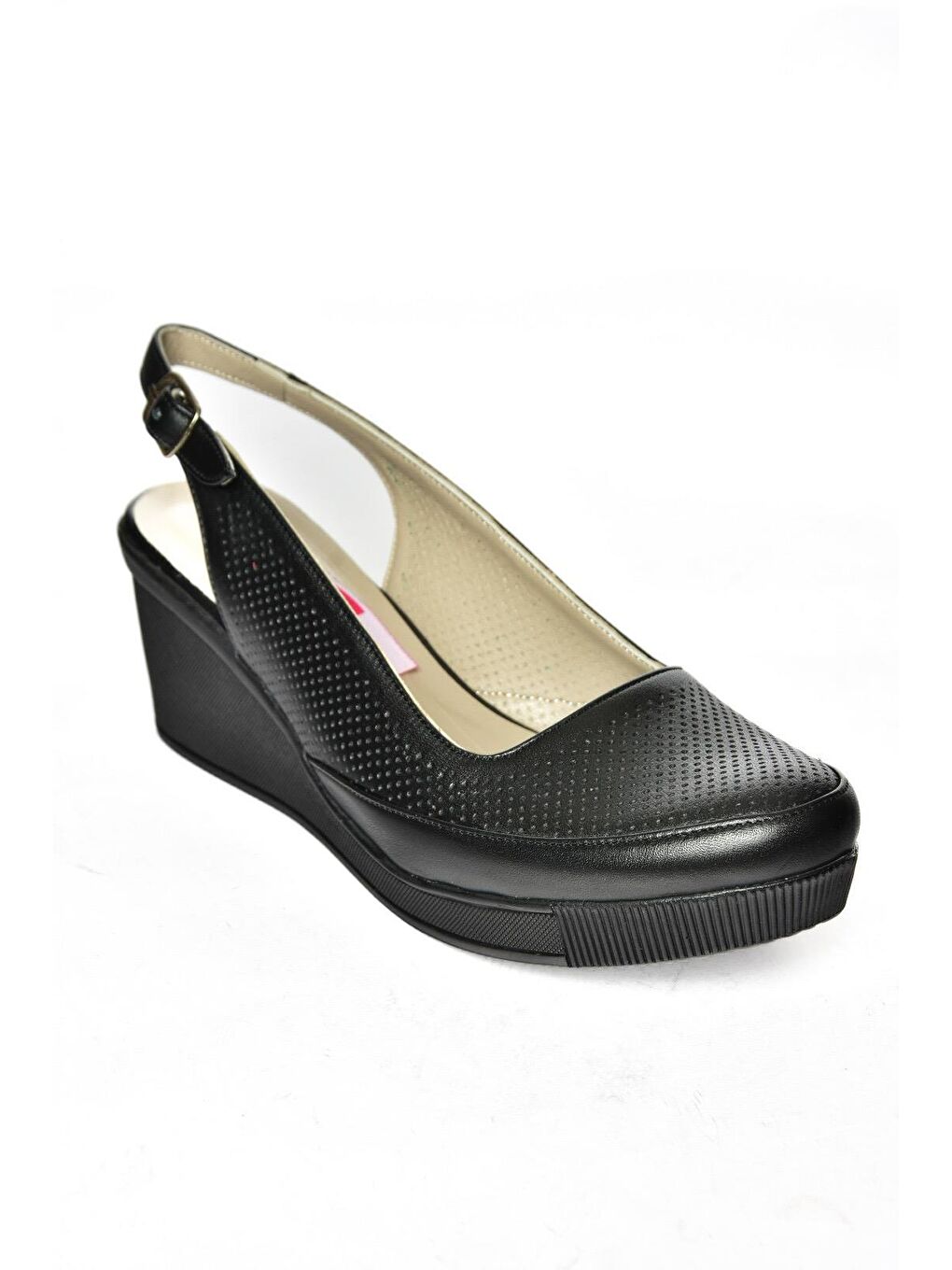 S9080572 Siyah Kadın Dolgu Topuklu Ayakkabı