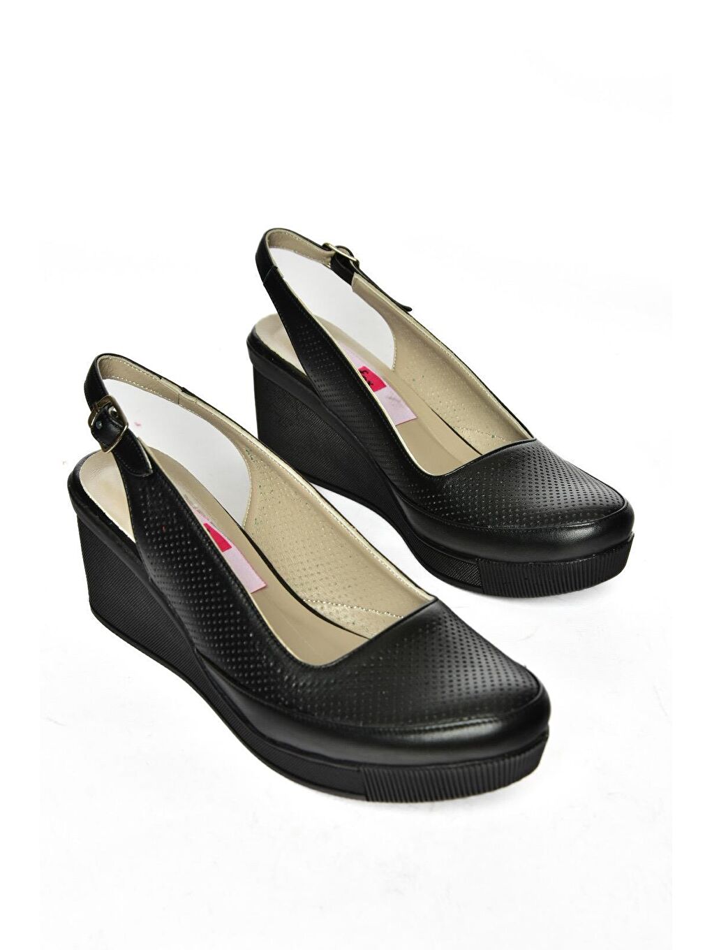 S9080572 Siyah Kadın Dolgu Topuklu Ayakkabı-2