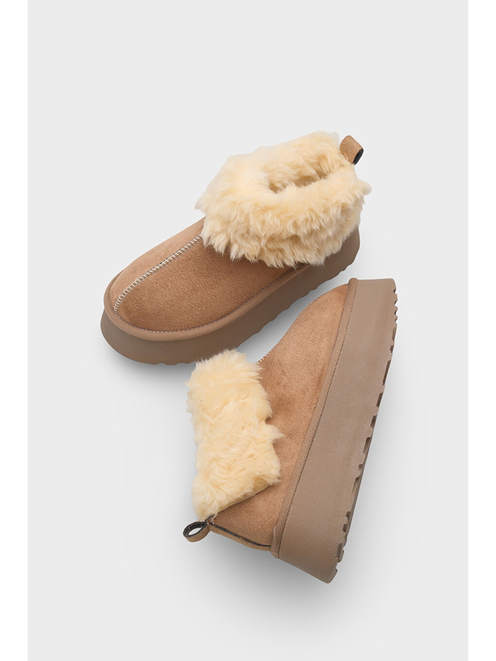 Bej Aubry Kadın Tüylü Bot-4