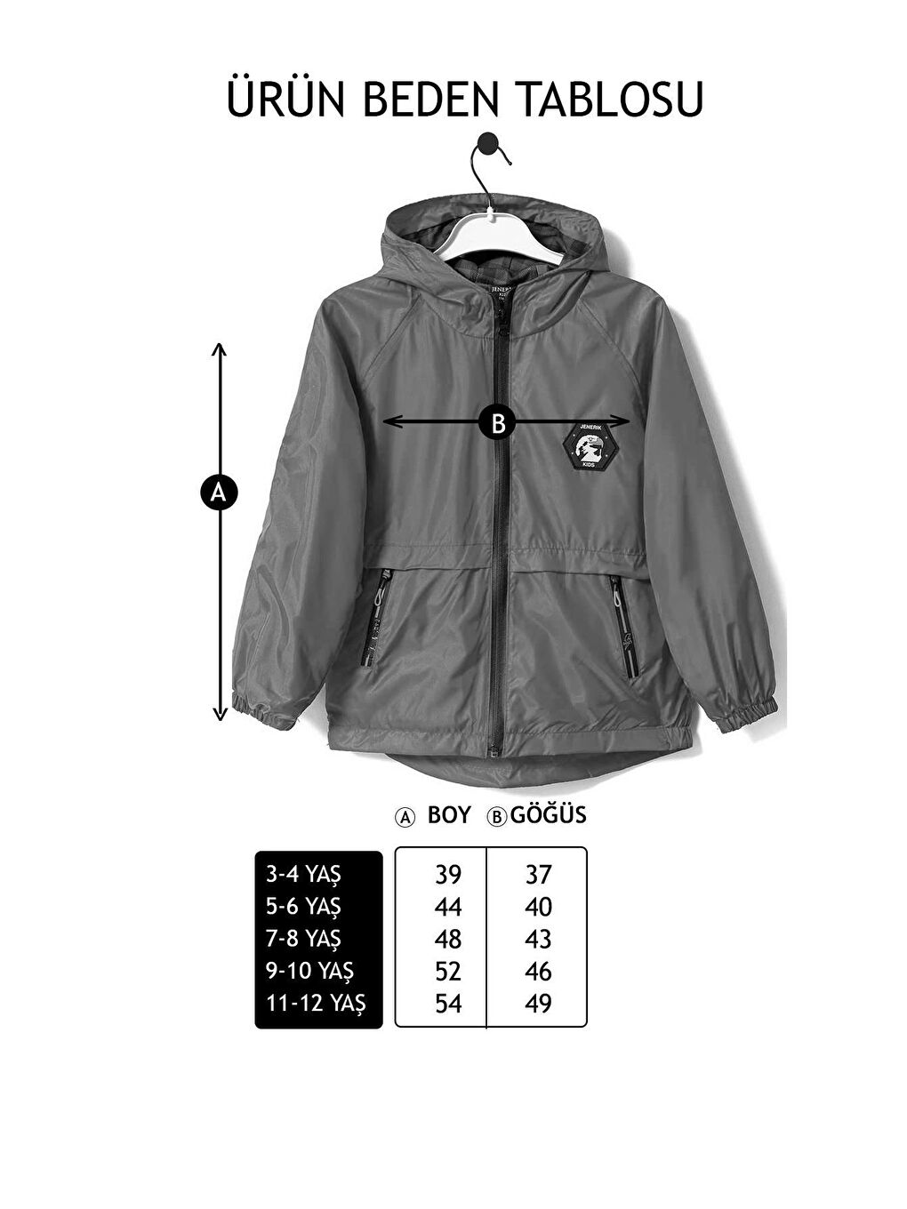 Lacivert Erkek Çocuk Kapüşonlu Yağmurluk 3 -12 Yaş-2