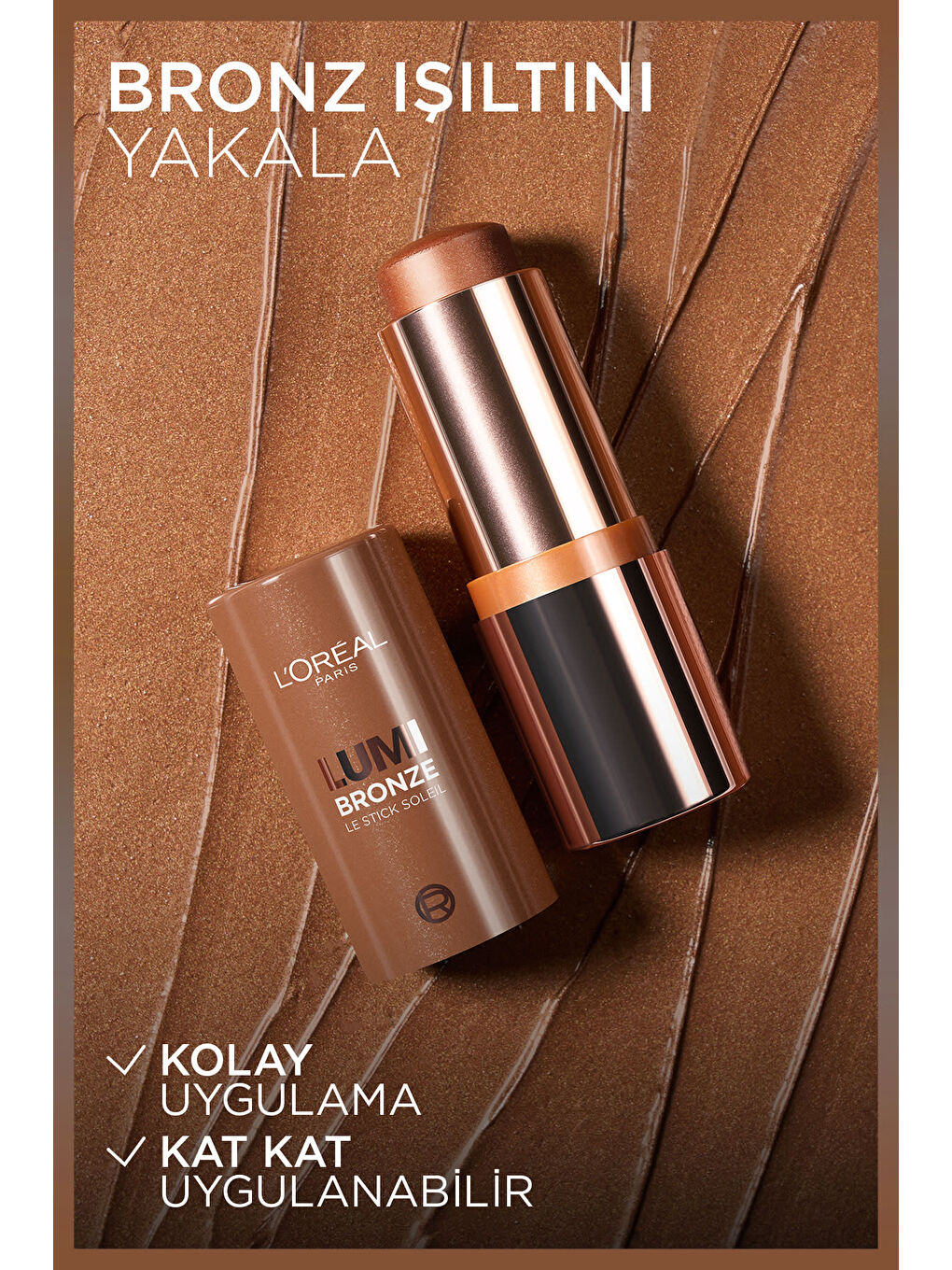 L'Oréal Paris Lumi Bronzlaştırıcı Stick - 130 Sunset Dore-5