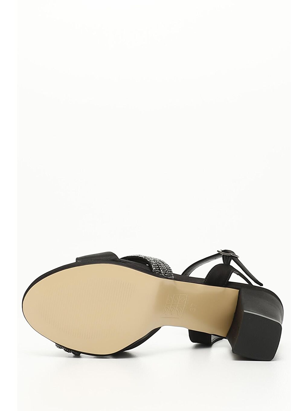 Siyah SİYAH  Kalın Ökçeli Platformlu Bantlı Kadın Topuklu Ayakkabı 37013-3