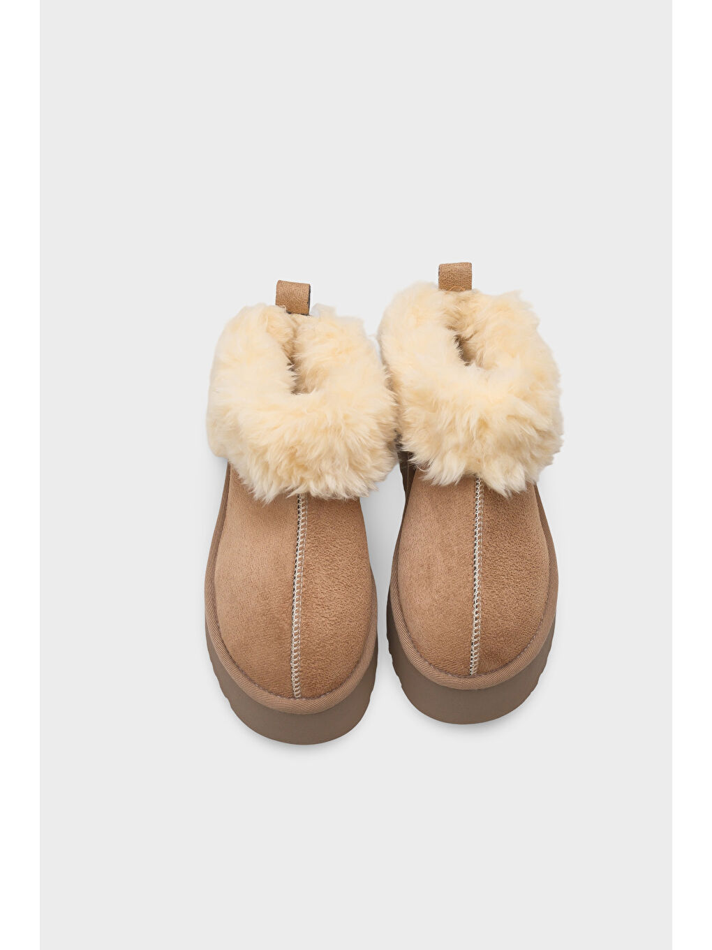 Bej Aubry Kadın Tüylü Bot-5