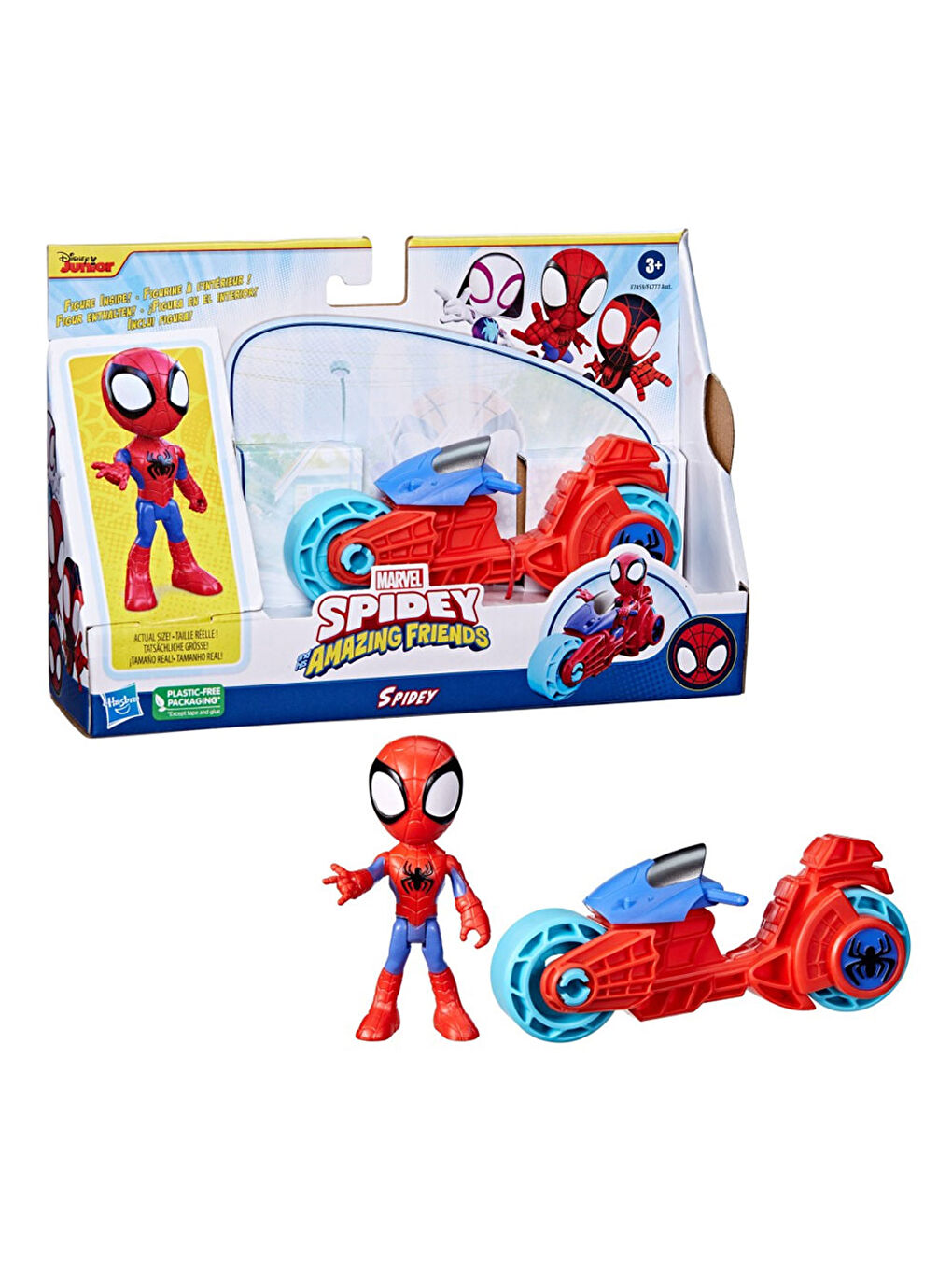 Spiderman Spider And Hıs Amazıng Frıends Motorsiklet Ve Figür Spidey F6777-F7459