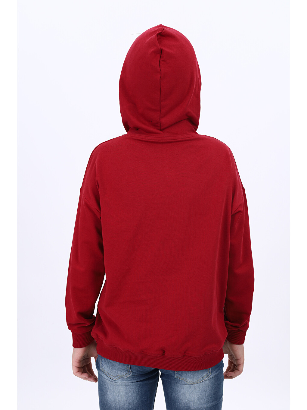 Bordo Erkek Çocuk Baskılı Sweatshirt-1