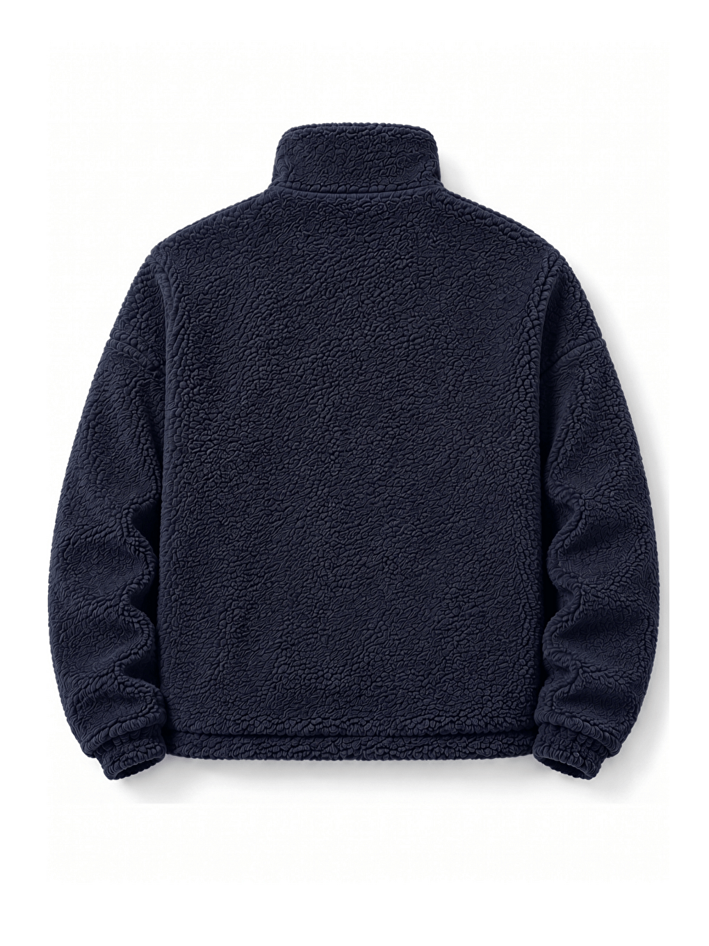 Lacivert Oversize Pelüş Erkek İçi Polarlı Tam Fermuarlı Sherpa Sonbahar Kış Kadın Polar Sweatshirt Oversıze-p-1