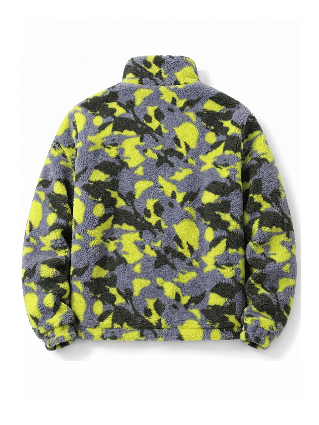 Sarı Oversize Pelüş Erkek İçi Polarlı Tam Fermuarlı Sherpa Sonbahar Kış Kadın Polar Sweatshirt Oversıze-p-1