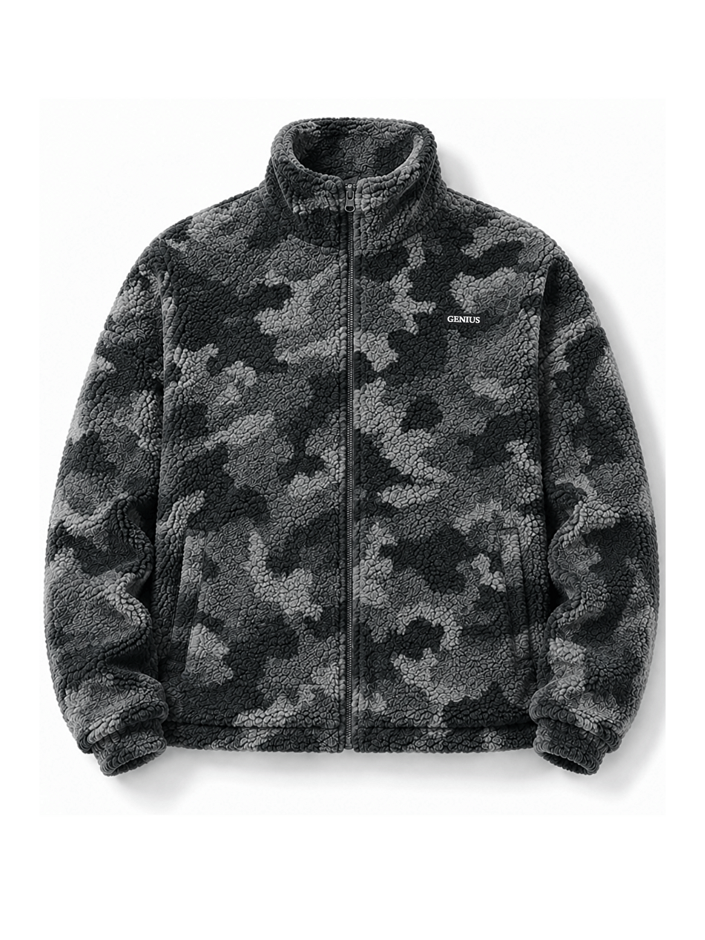 Antrasit Oversize Pelüş Erkek İçi Polarlı Tam Fermuarlı Sherpa Sonbahar Kış Kadın Polar Sweatshirt Oversıze-p