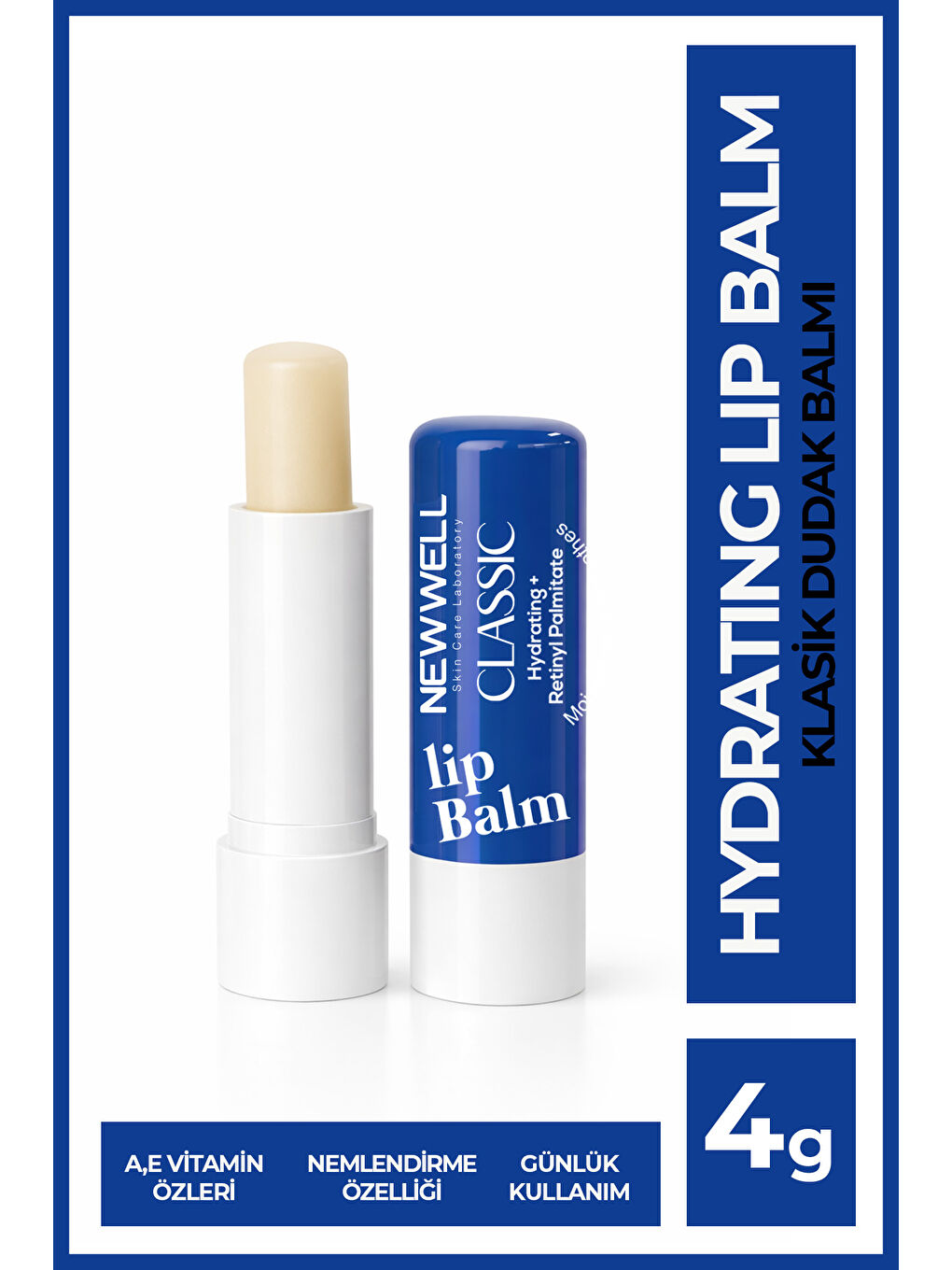 Classic Hydrating Lip Balm – Klasik Nemlendirici Dudak Bakım Kremi 4 gr