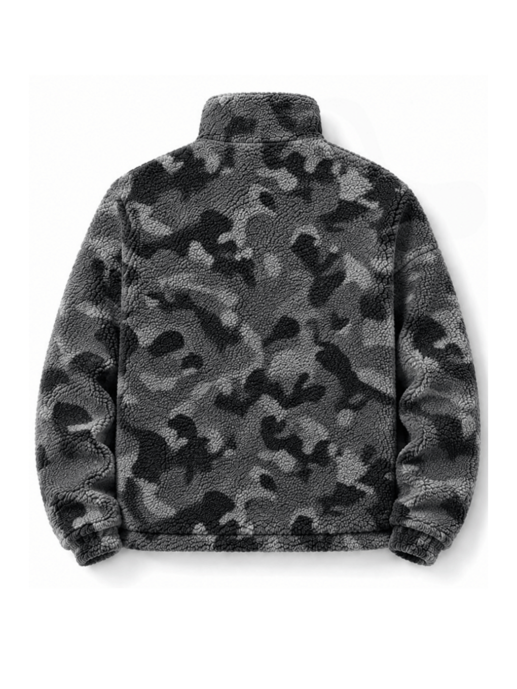 Antrasit Oversize Pelüş Erkek İçi Polarlı Tam Fermuarlı Sherpa Sonbahar Kış Kadın Polar Sweatshirt Oversıze-p-1